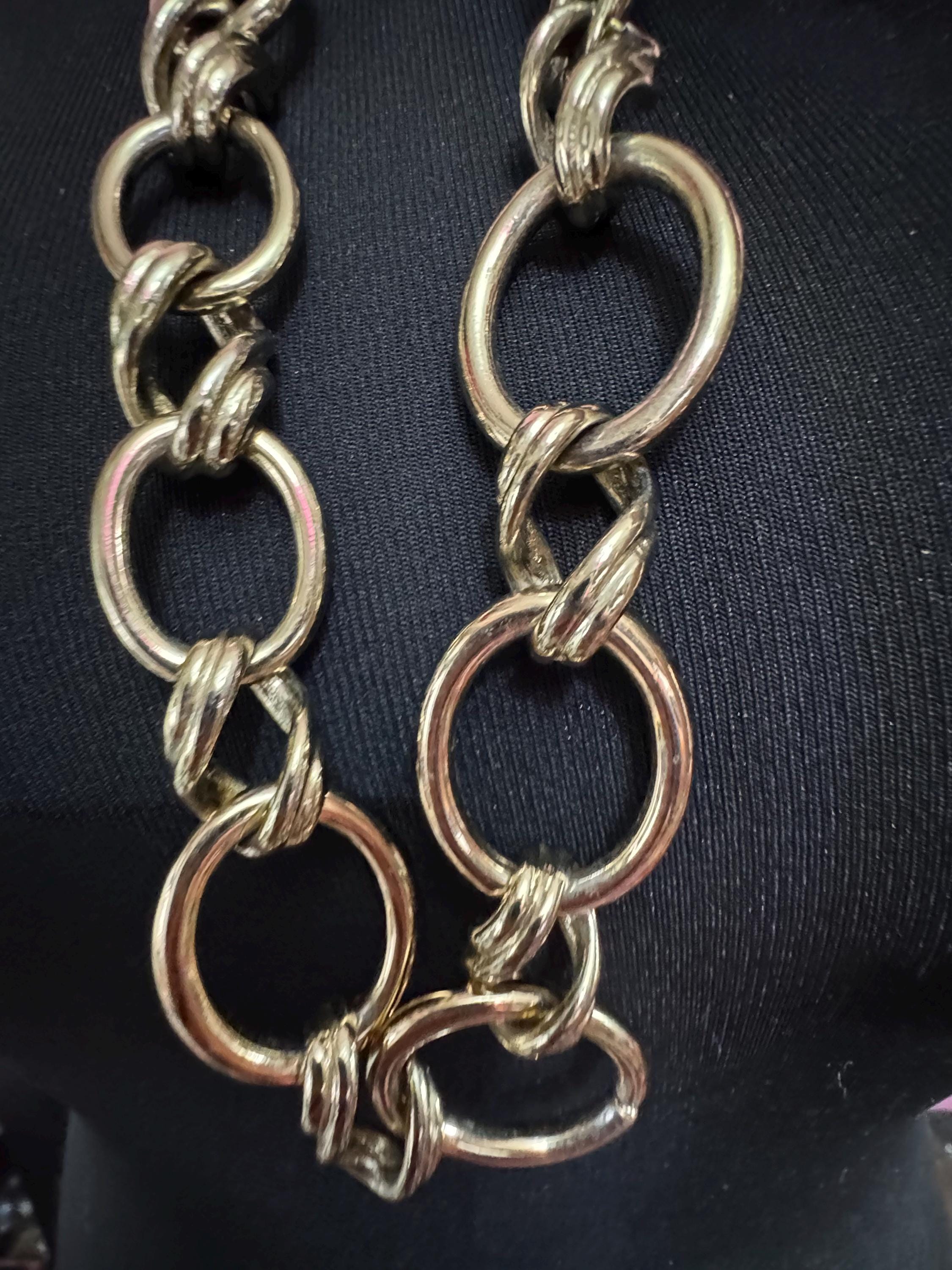 Signed BR chunky gold plated curb choker necklace , banana republic