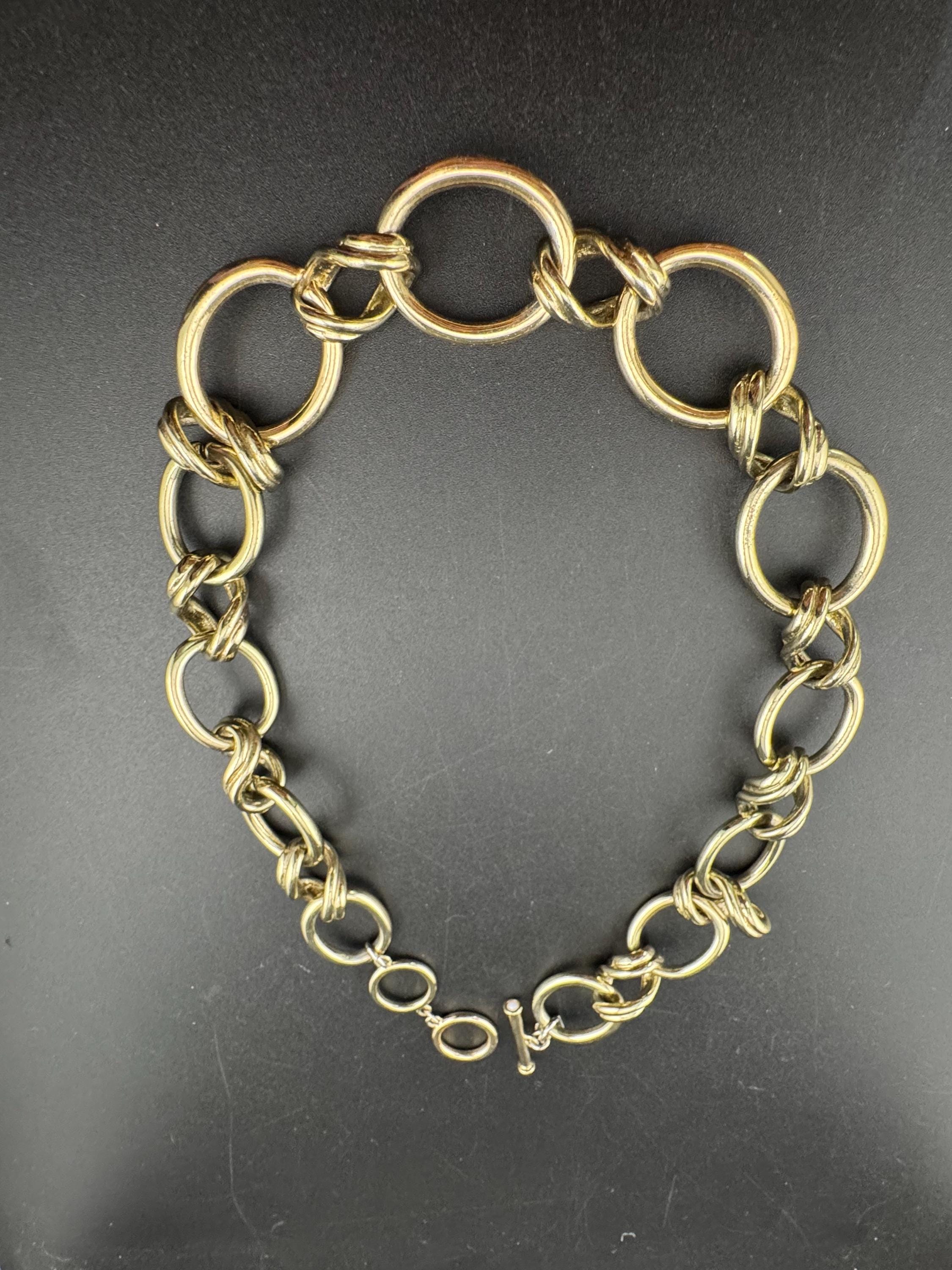 Signed BR chunky gold plated curb choker necklace , banana republic