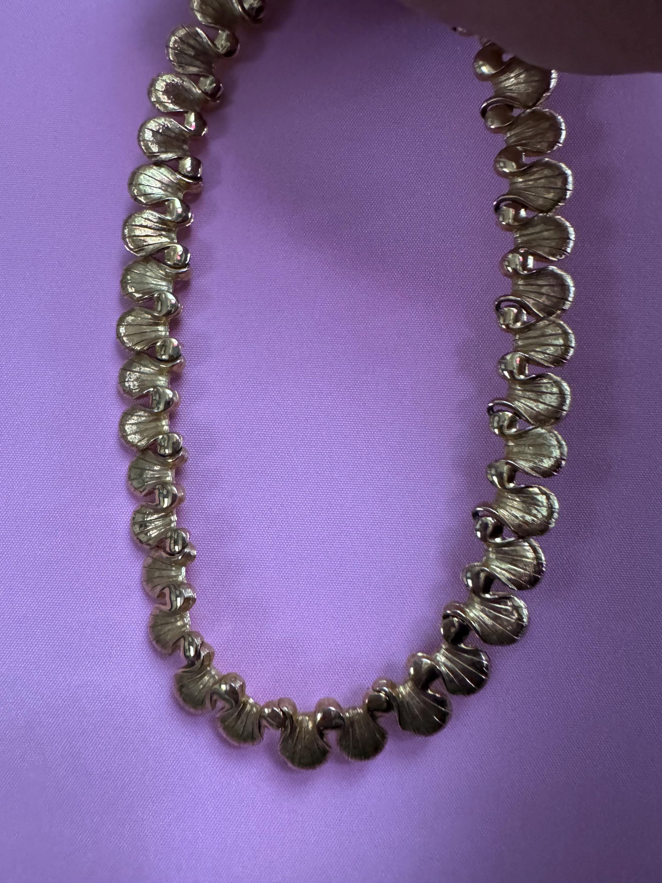 Signed D'Orlan gold tone choker necklace , statement jewellery 80s