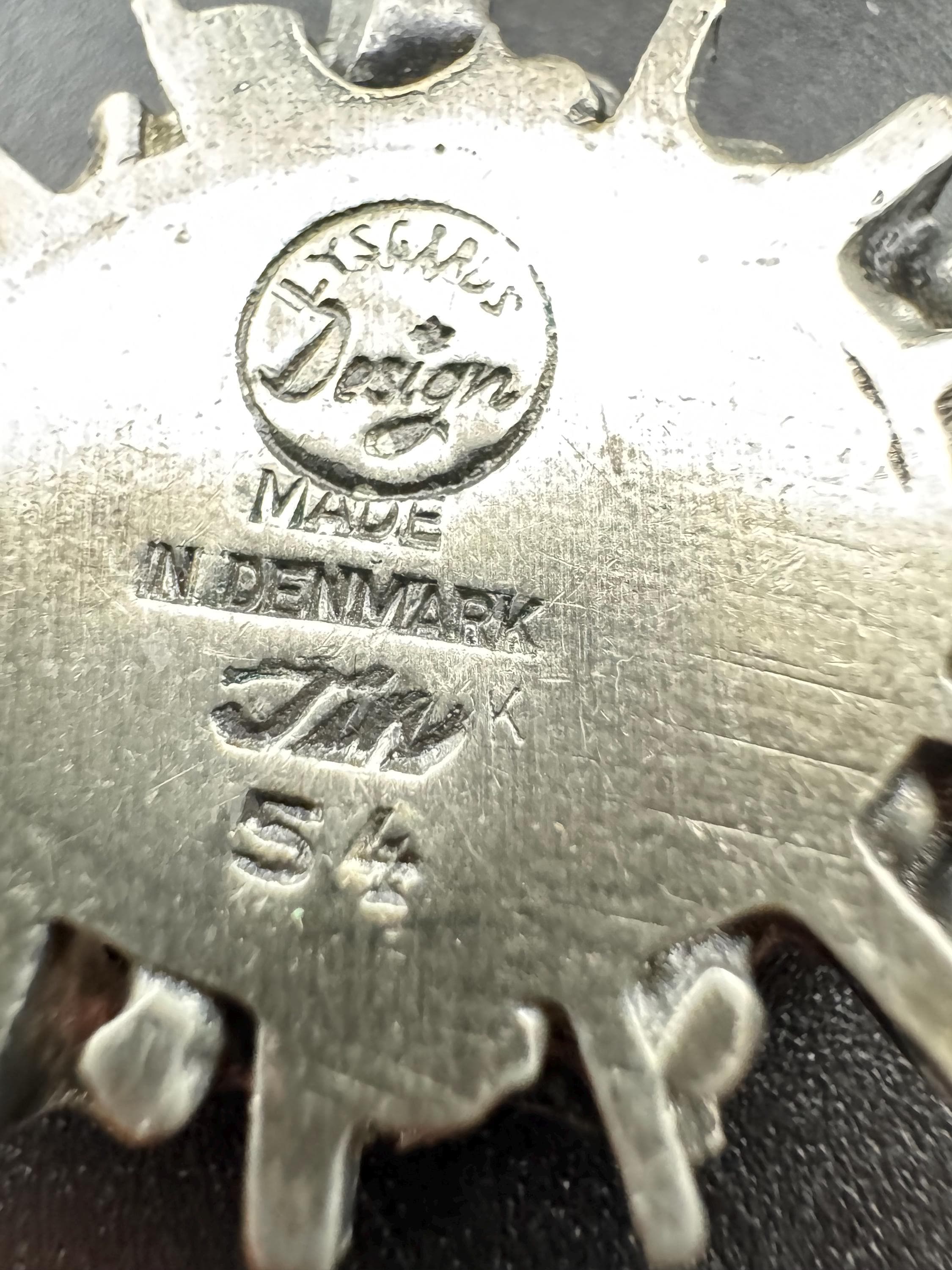 Lysgards danish brutalist medallion pendant on a 60cm chain