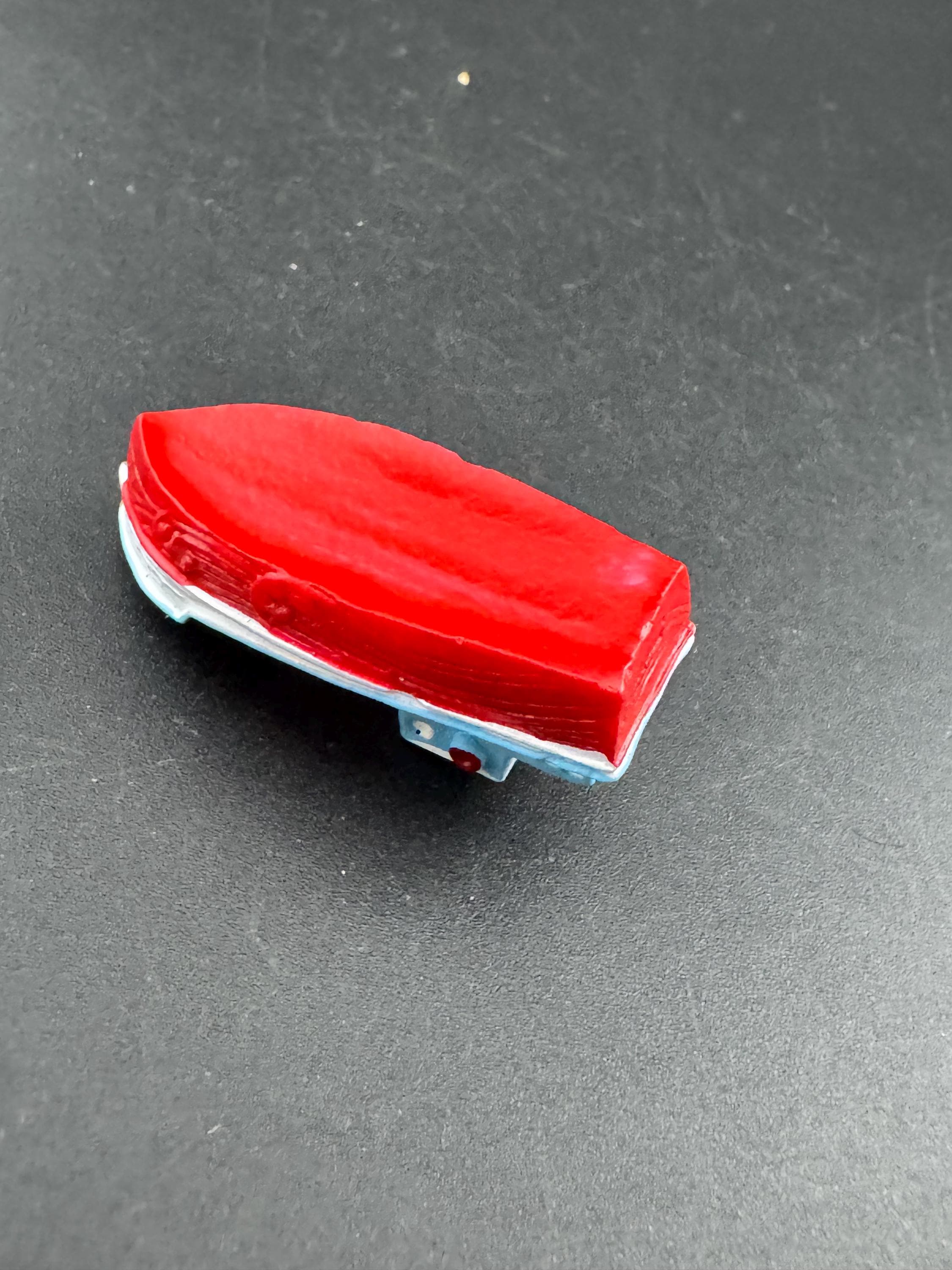 miniature sea fishing boat cake topper decoration, craft scenery 5cm