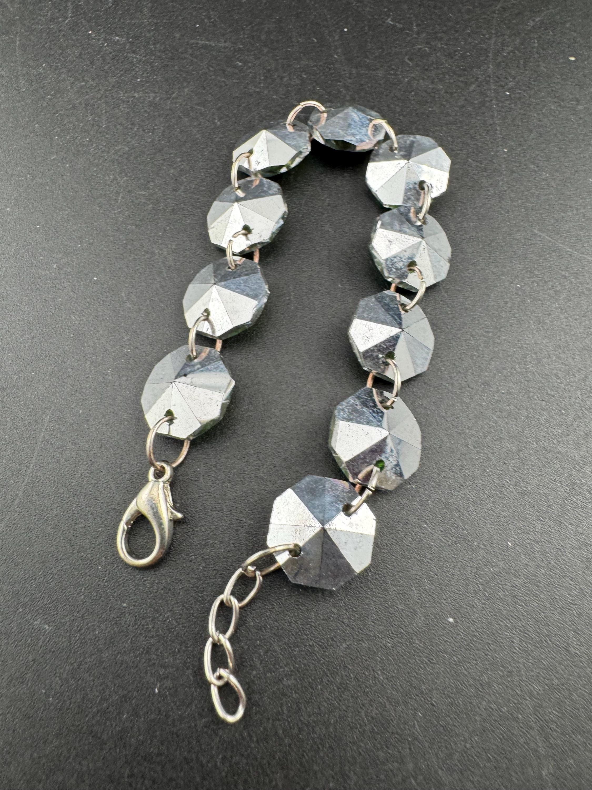 Retro Bright lime green Rivoli Crystal diamanté tennis bracelet