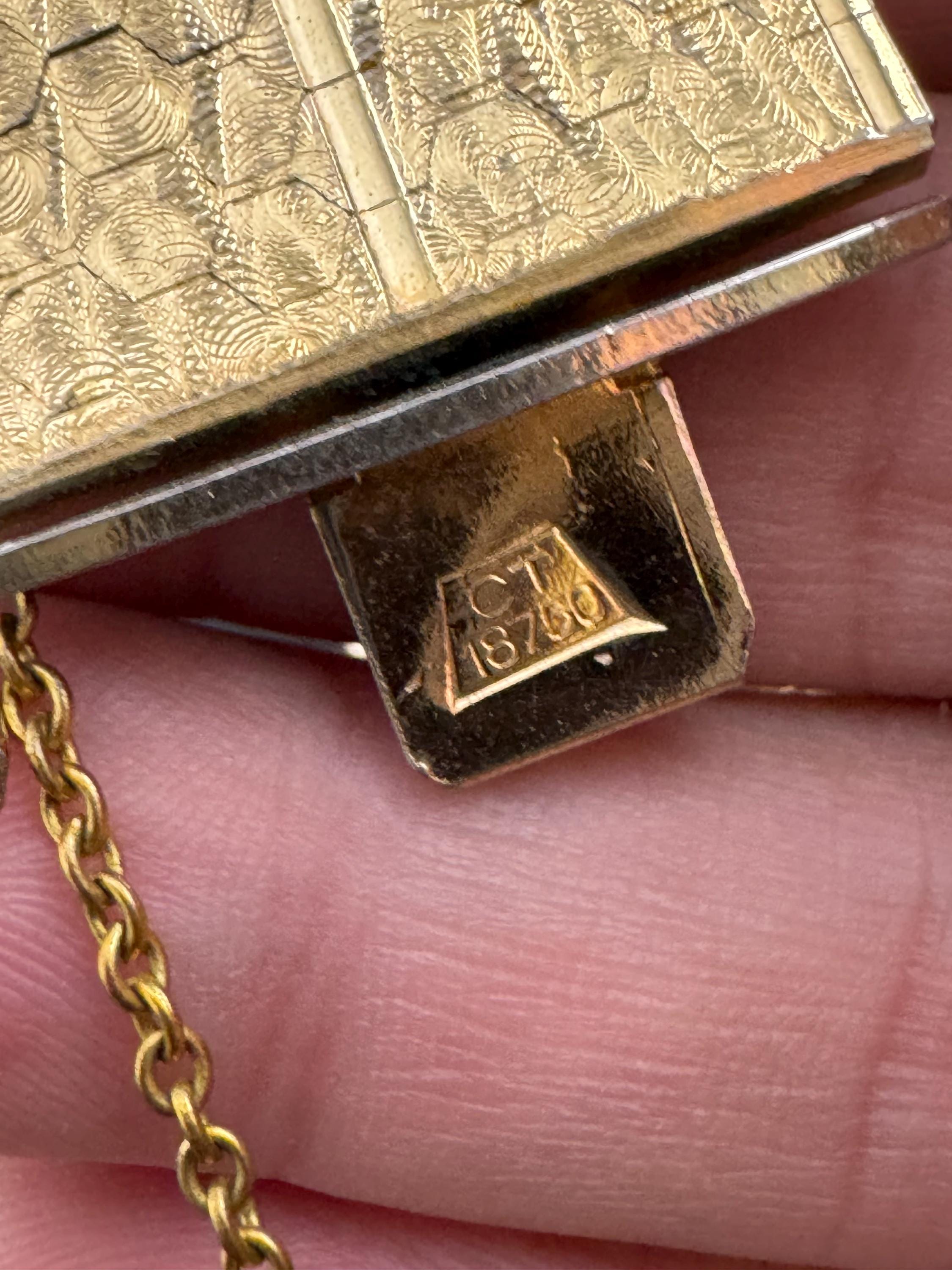 1970s articulated 0750 18k gold plated wide bracelet