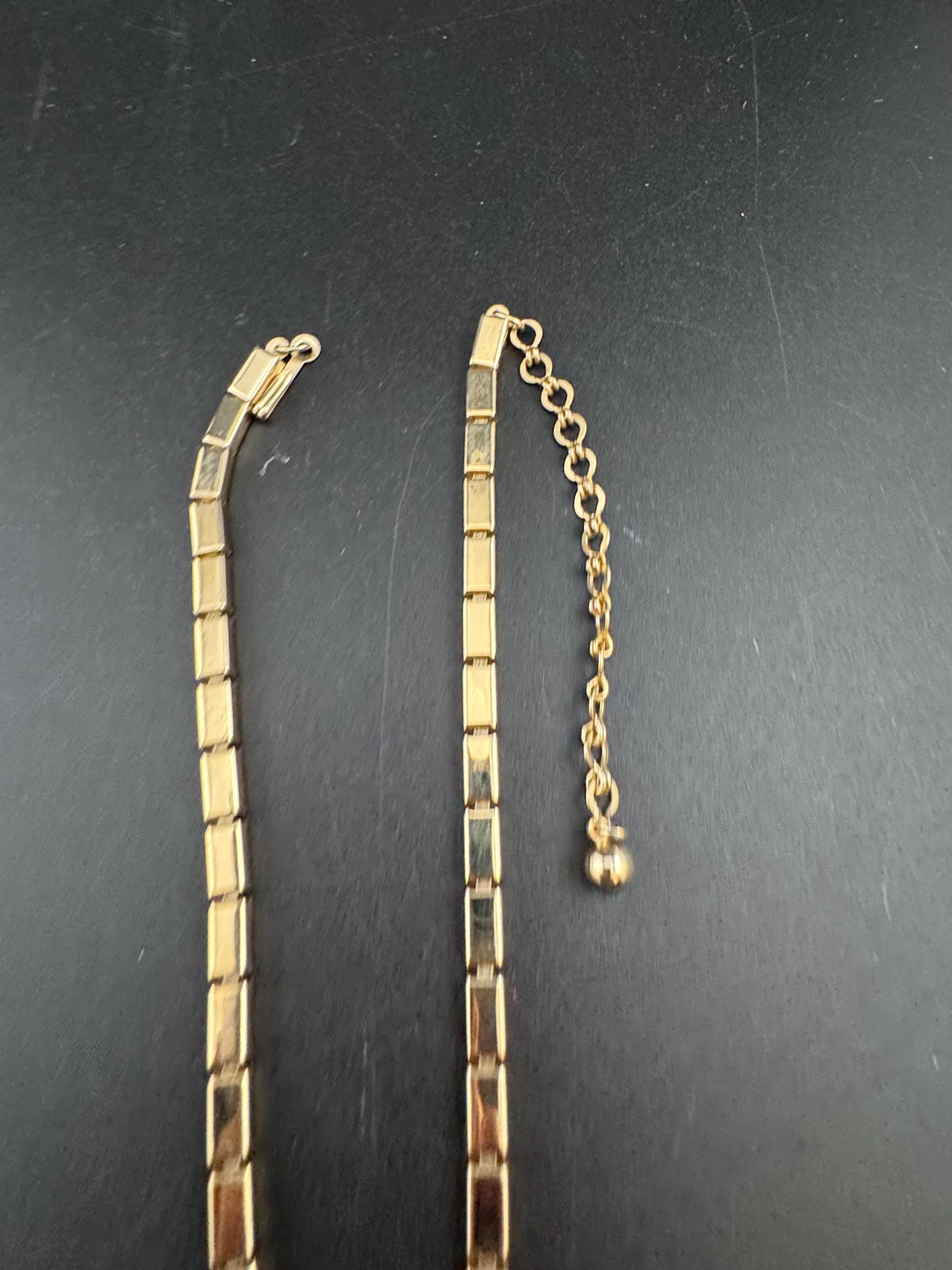 Vintage long tube mesh gold tassel necklace, 1960s modernist