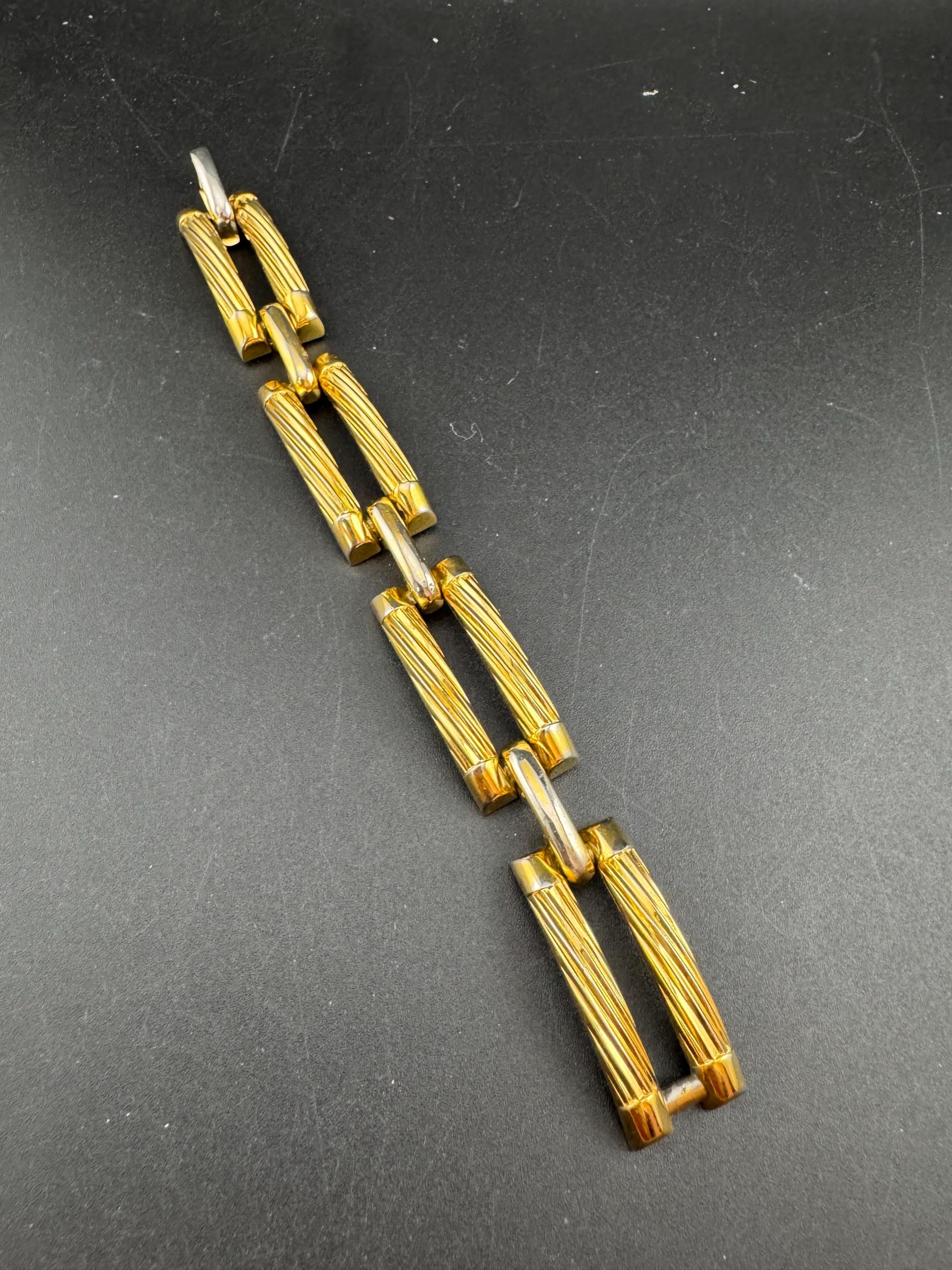 1970 Henkel & Grosse wide Gold Plated Cuff Bracelet, signed