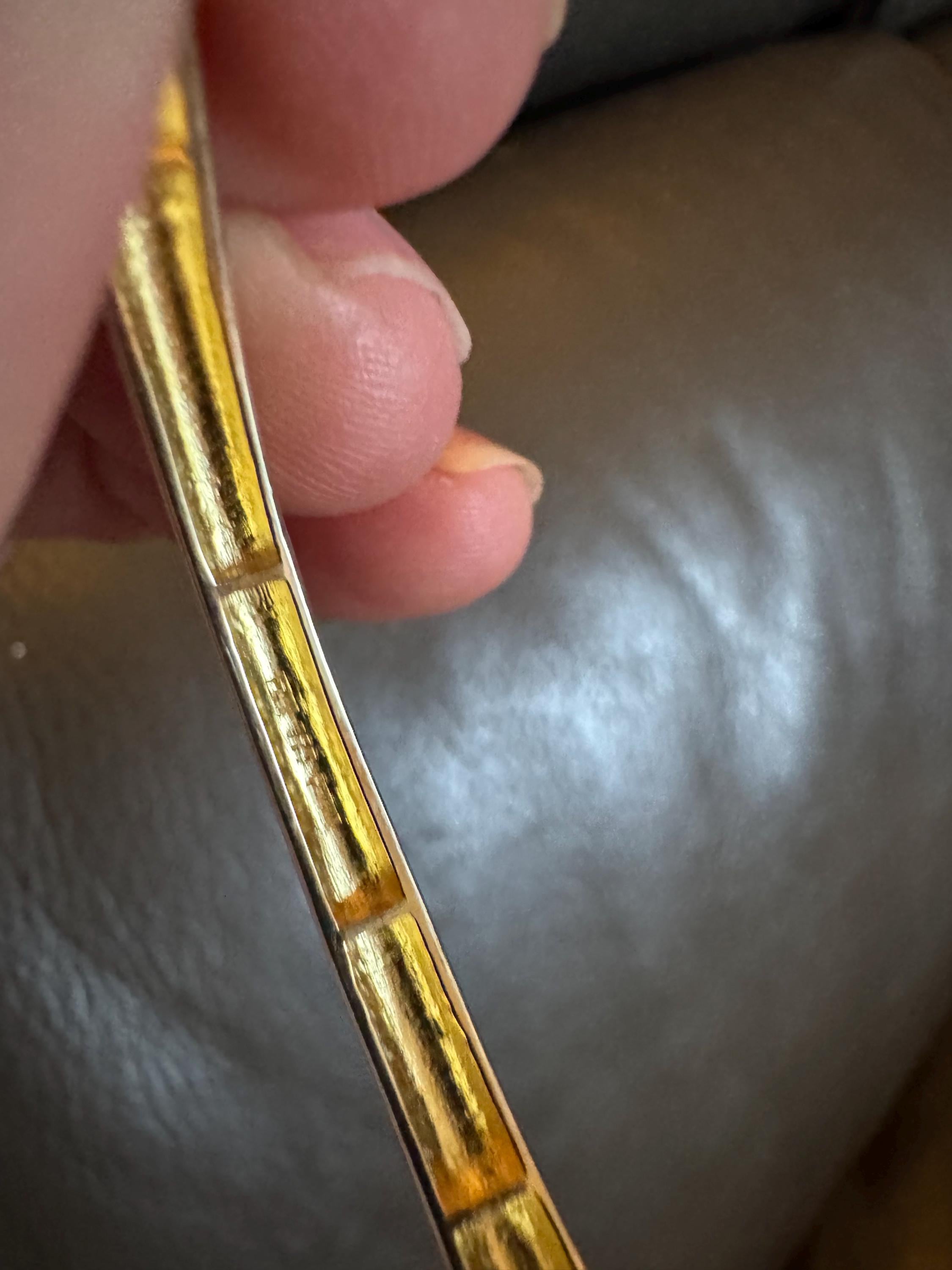 Enamel Elephant Bangle, CZ, Gold over Sterling Silver