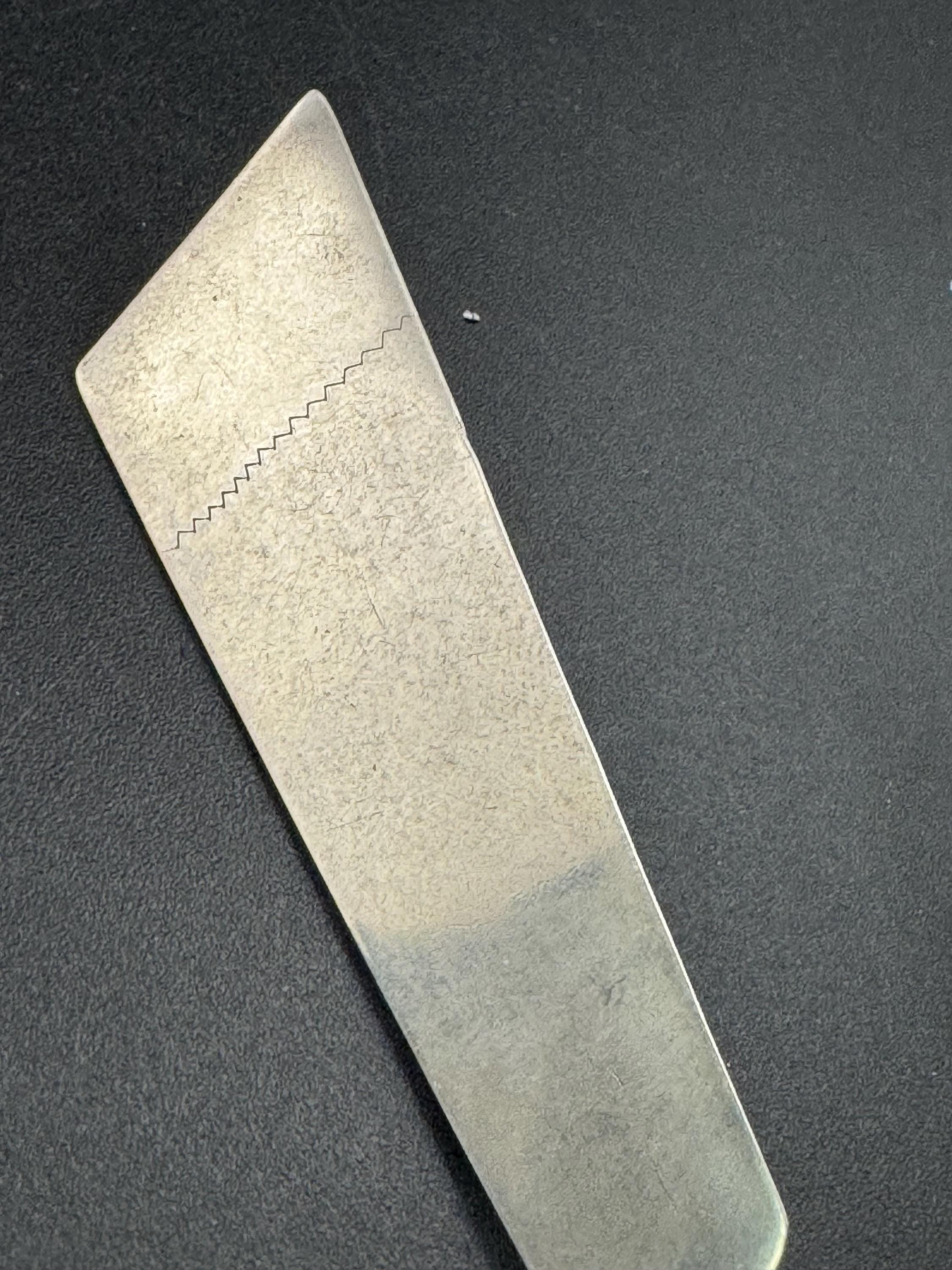 Modernist 925 silver geometric Brooch , Mid Century Minimalist 1950s sterling