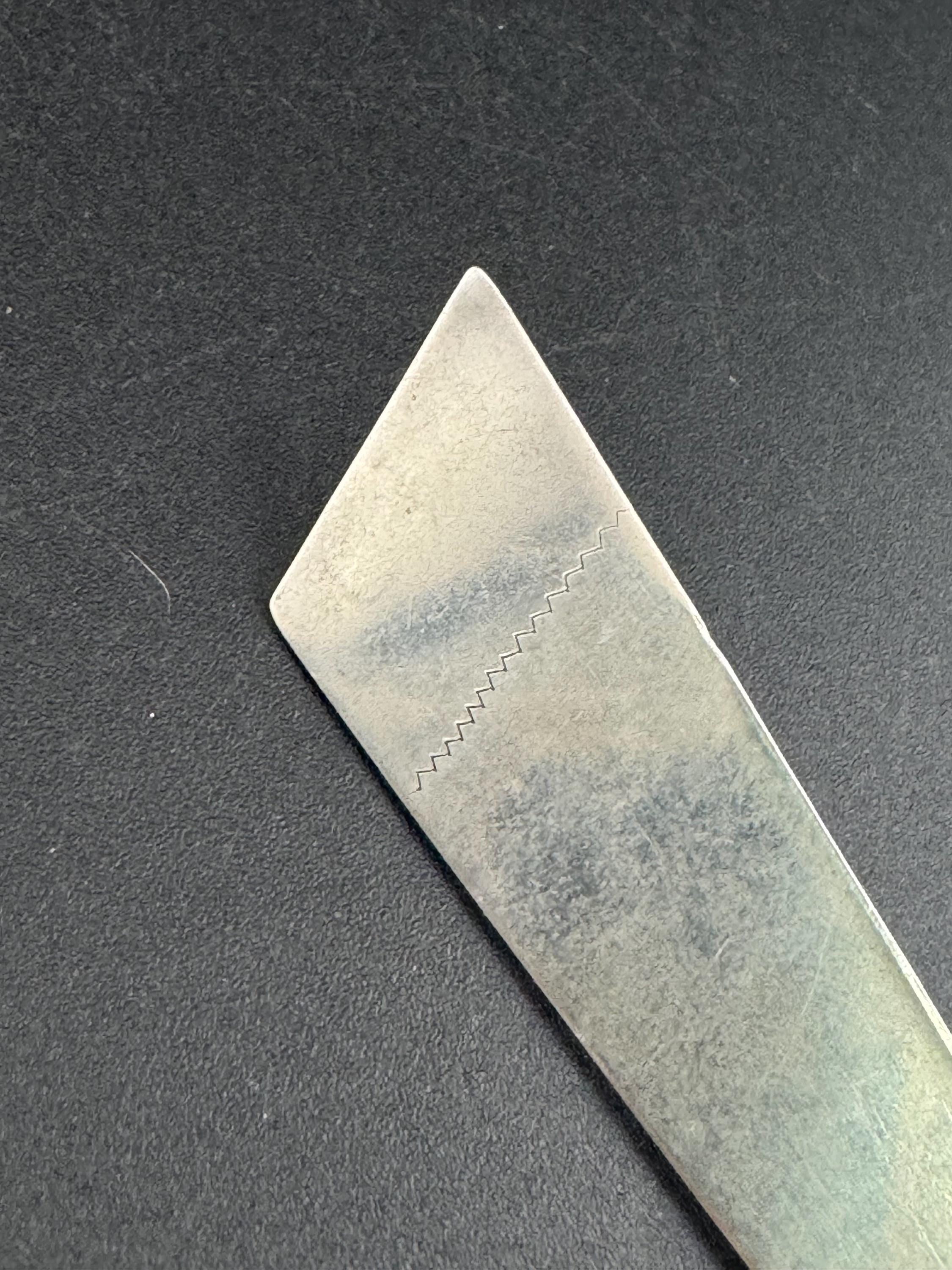 Modernist 925 silver geometric Brooch , Mid Century Minimalist 1950s sterling