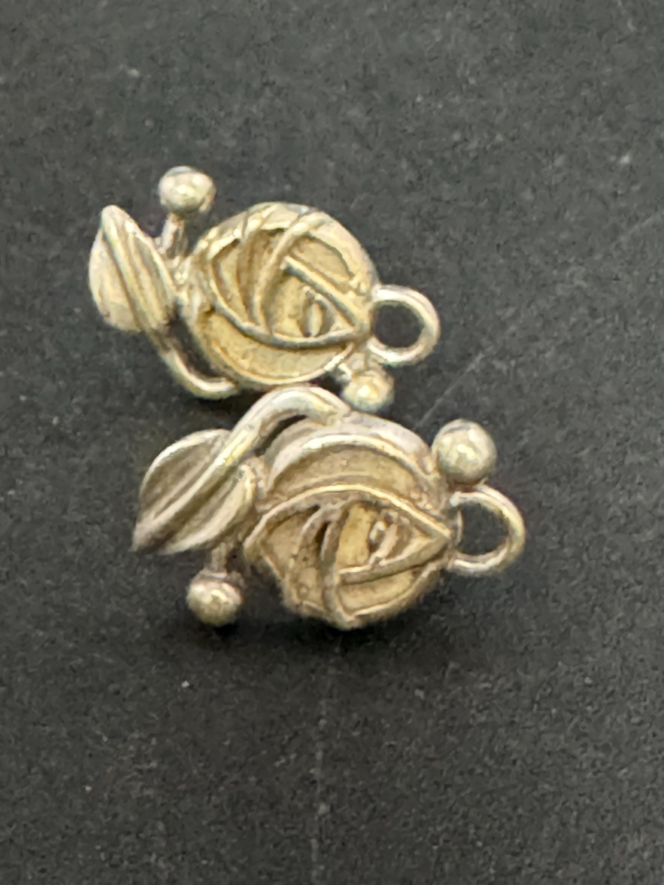 Vintage CJL Sterling Silver stud Earrings, Art nouveau style Carrick 925