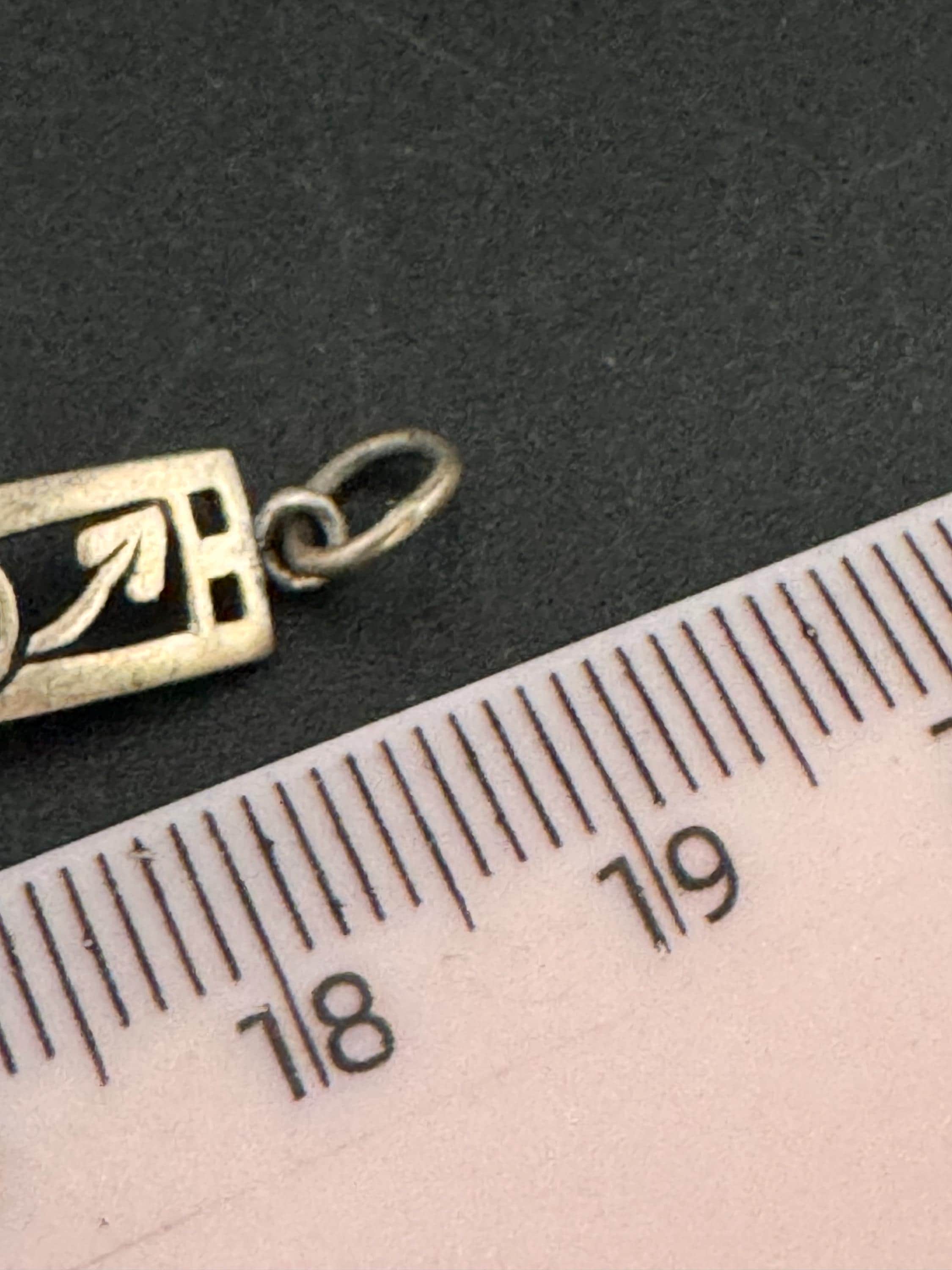 Vintage 925 Silver chain link bracelet, Rennie Mackintosh style