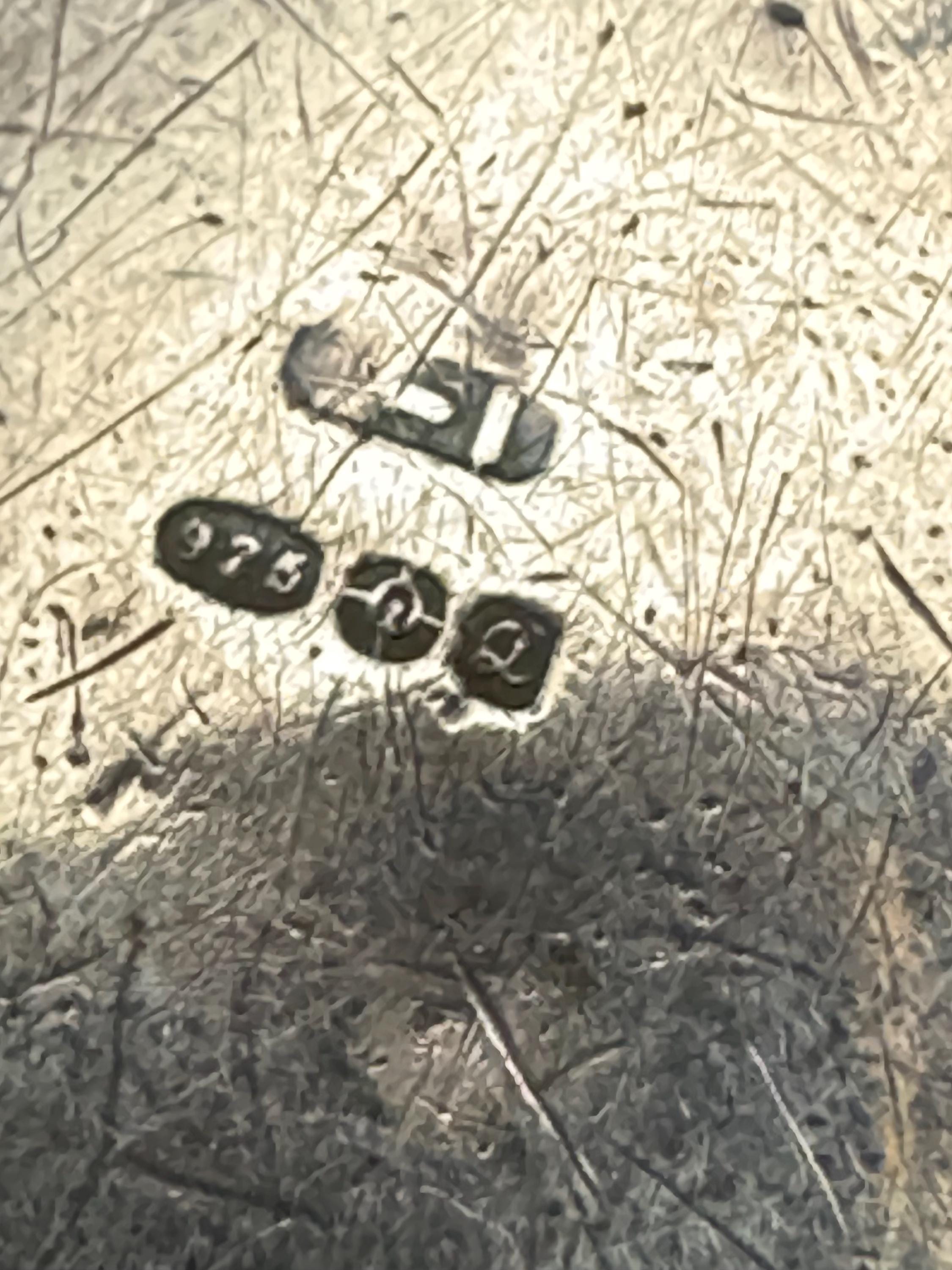 Vintage Silver Engraved Stamp case, Charm Pendant see description, stamped STERLING