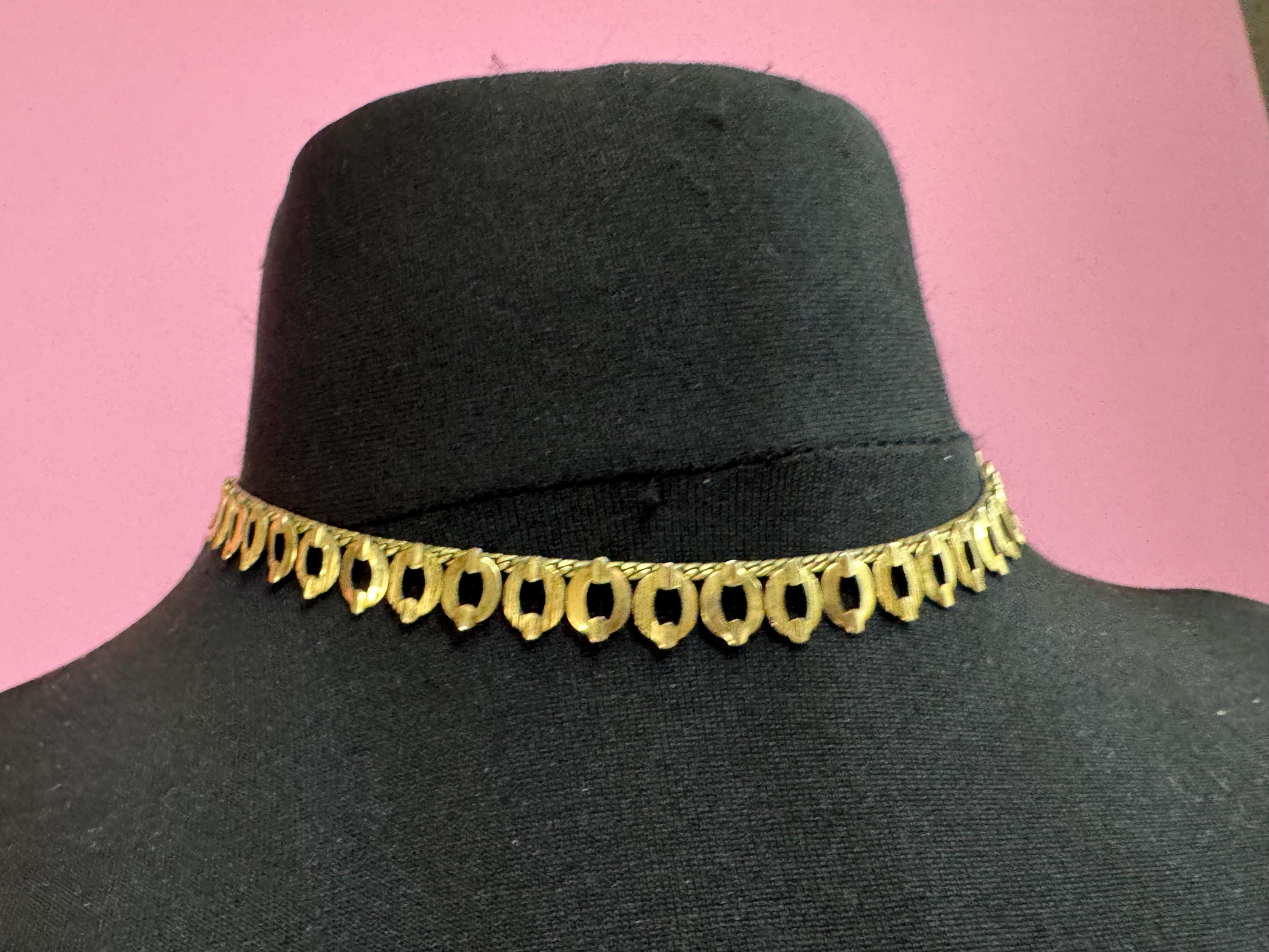 Amerkinaner A*D German Gold plated necklace Choker, MODERNIST