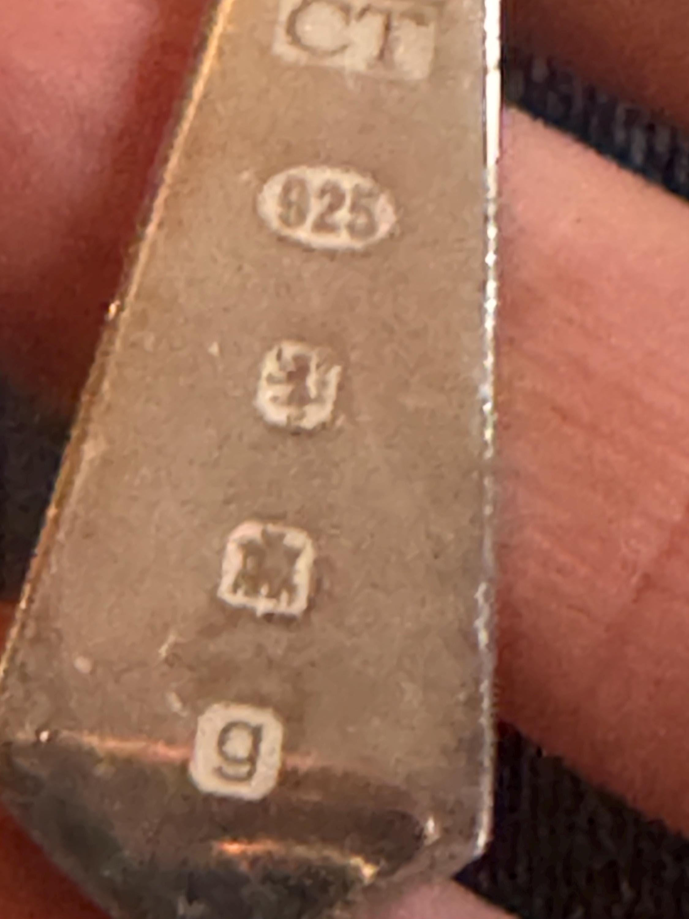 Charles Tyrwhitt hallmarked sterling silver novelty tie keyring , 28.3 grams