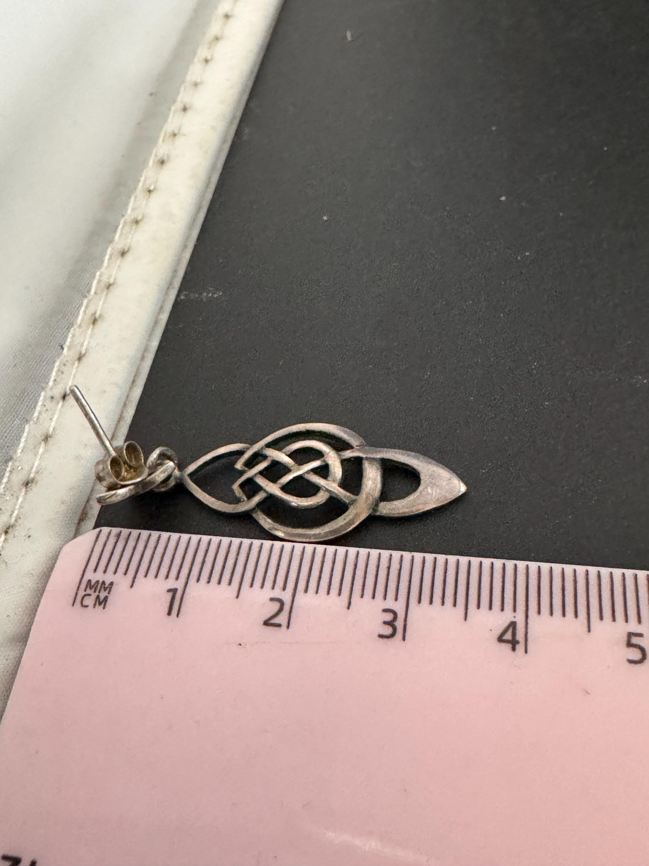 Vintage Sterling Silver drop Earrings, Art nouveau style 925 by past times