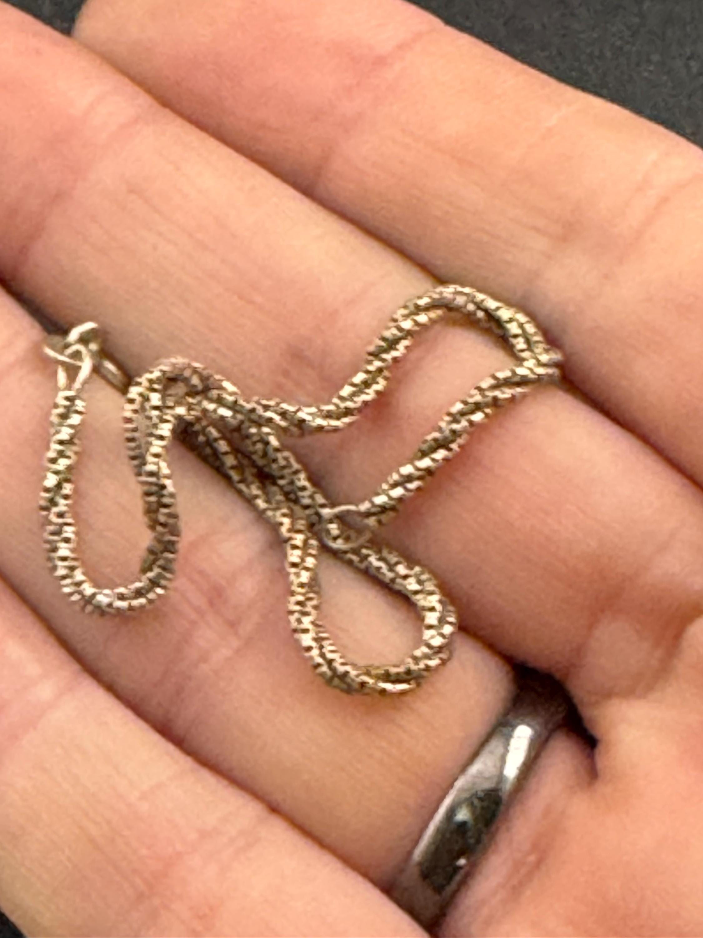 Vintage 925 Sterling silver fancy ornate link rope chain bracelet 18cm