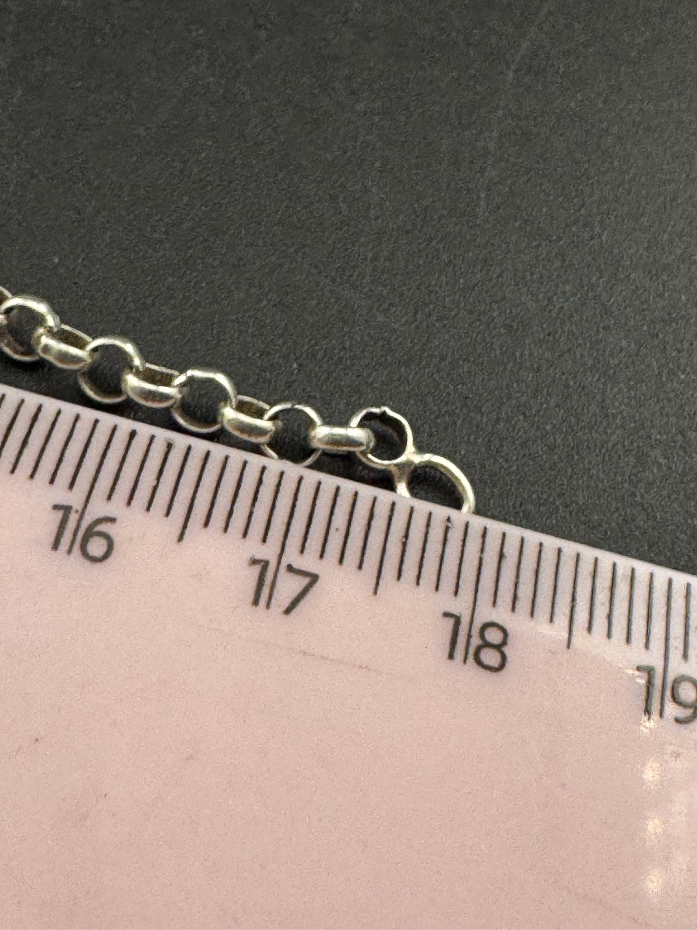 Vintage starter 925 plain charm bracelet, sterling silver with two charms