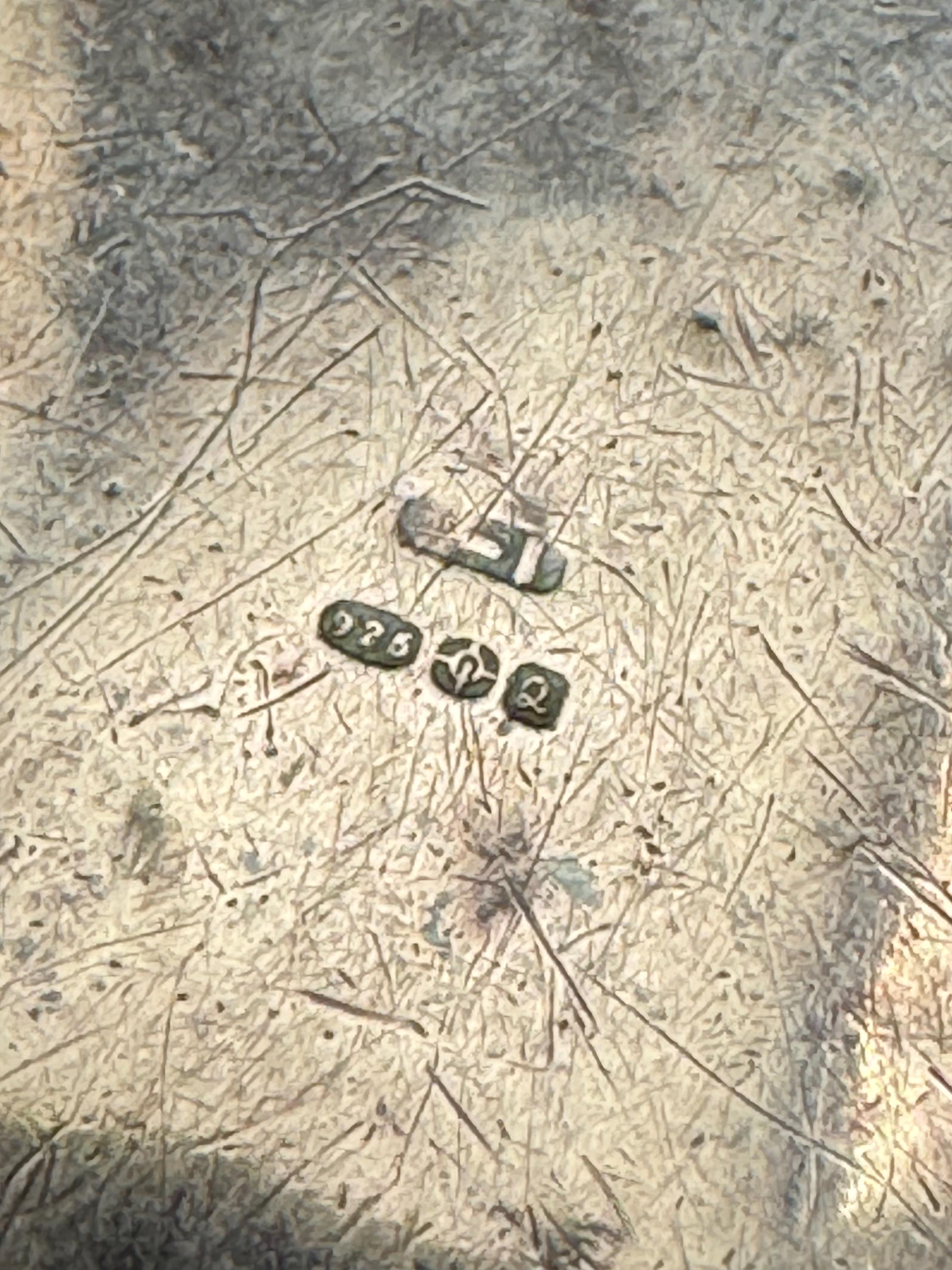 Vintage Silver Engraved Stamp case, Charm Pendant see description, stamped STERLING