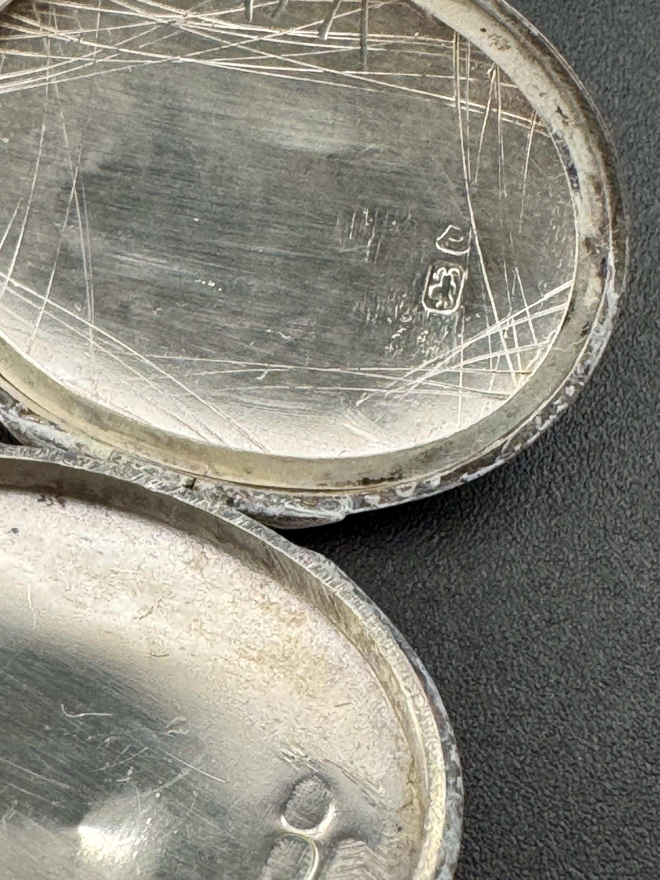 Victorian 1878 oval silver Photo locket , sterling 925 antique