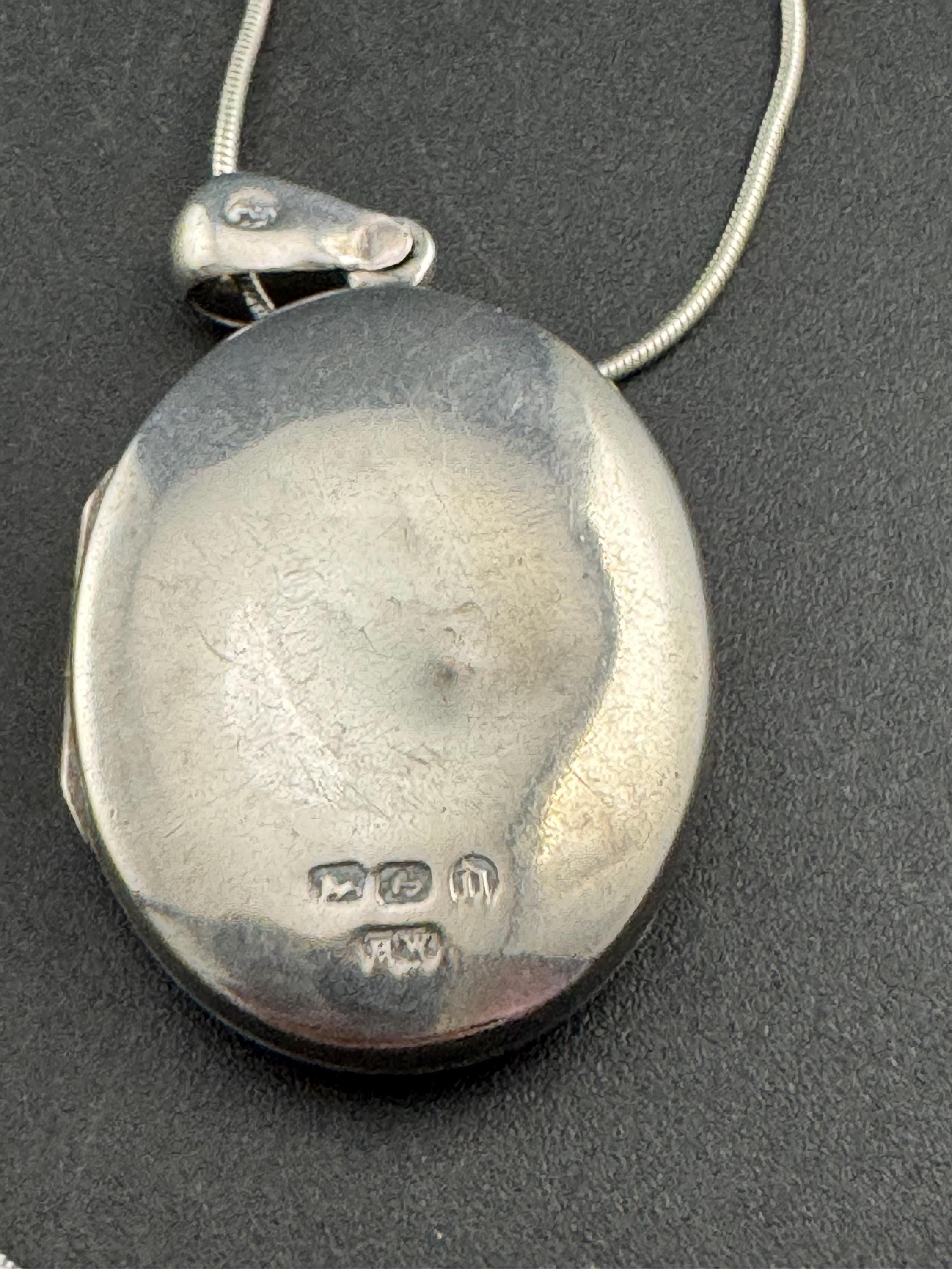 Victorian 1878 oval silver Photo locket , sterling 925 antique