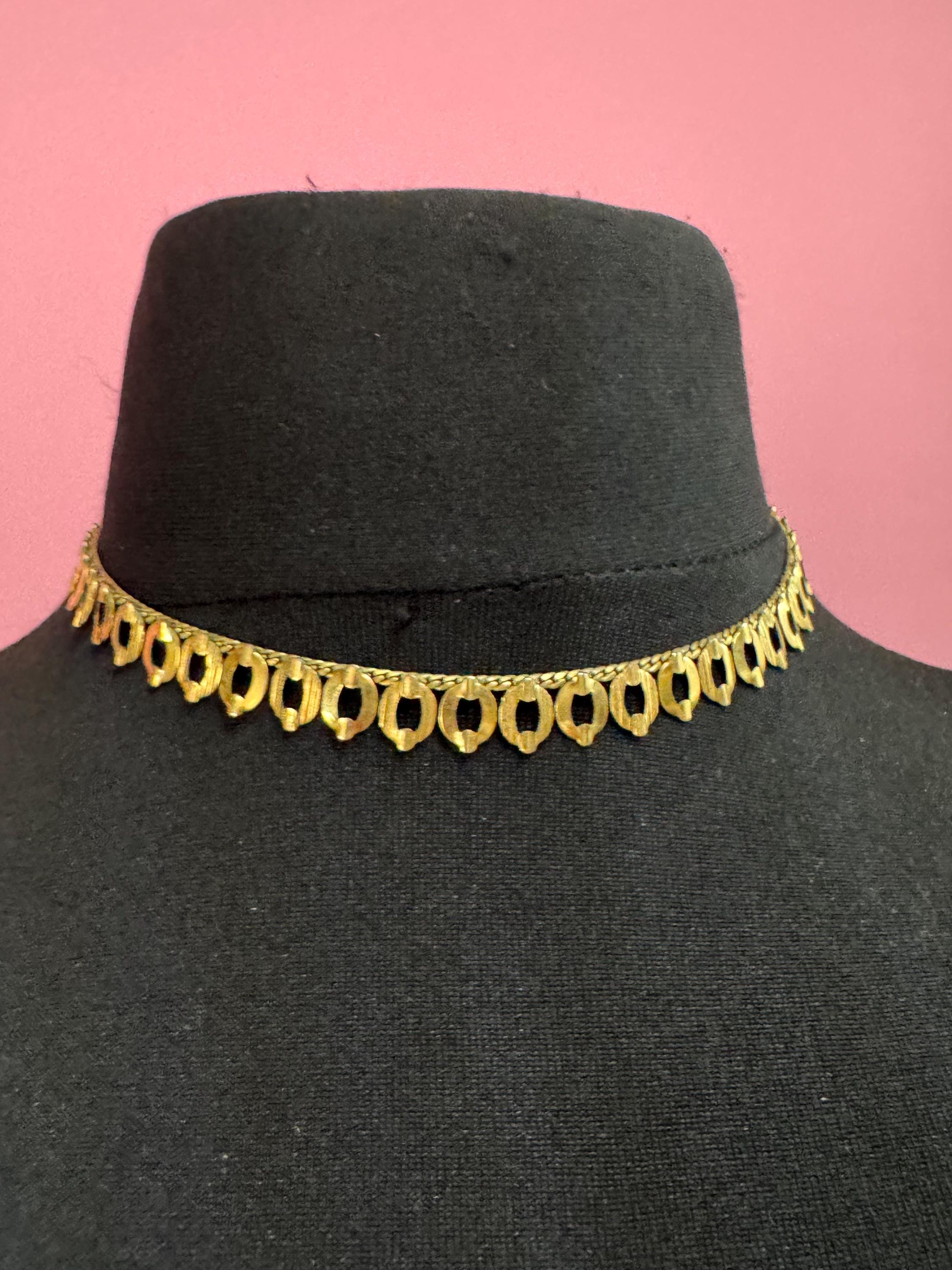 Amerkinaner A*D German Gold plated necklace Choker, MODERNIST