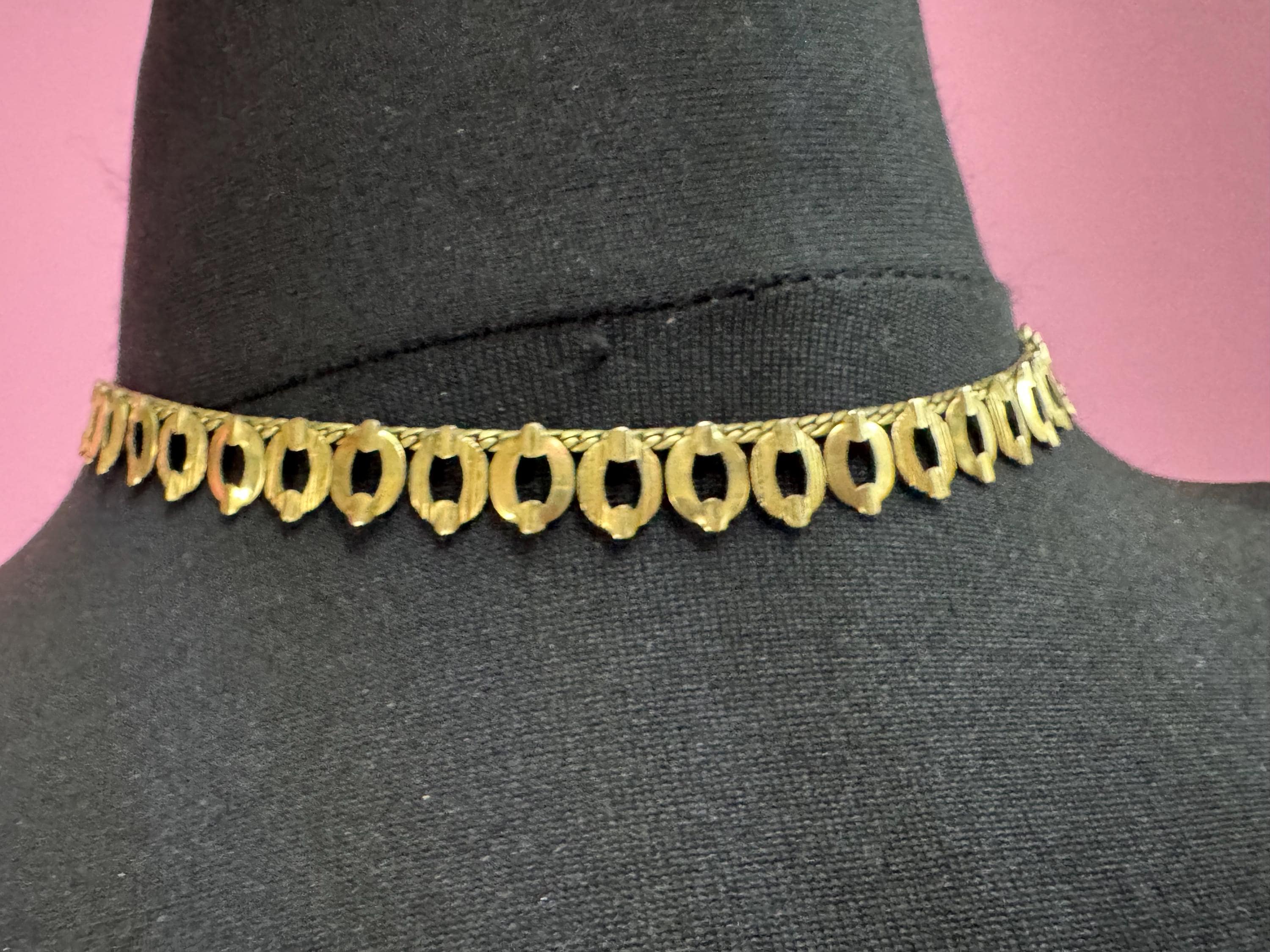 Amerkinaner A*D German Gold plated necklace Choker, MODERNIST