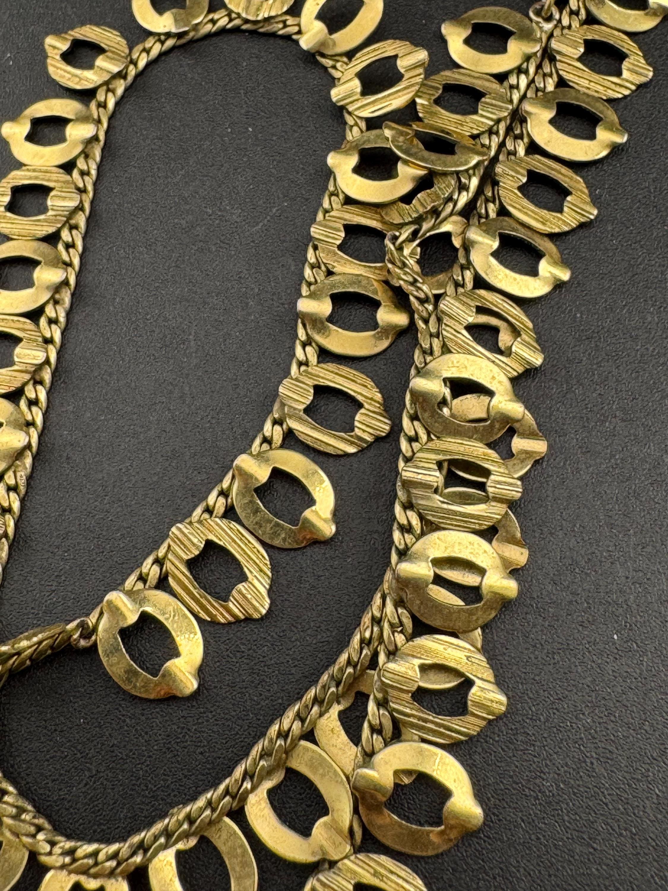 Amerkinaner A*D German Gold plated necklace Choker, MODERNIST