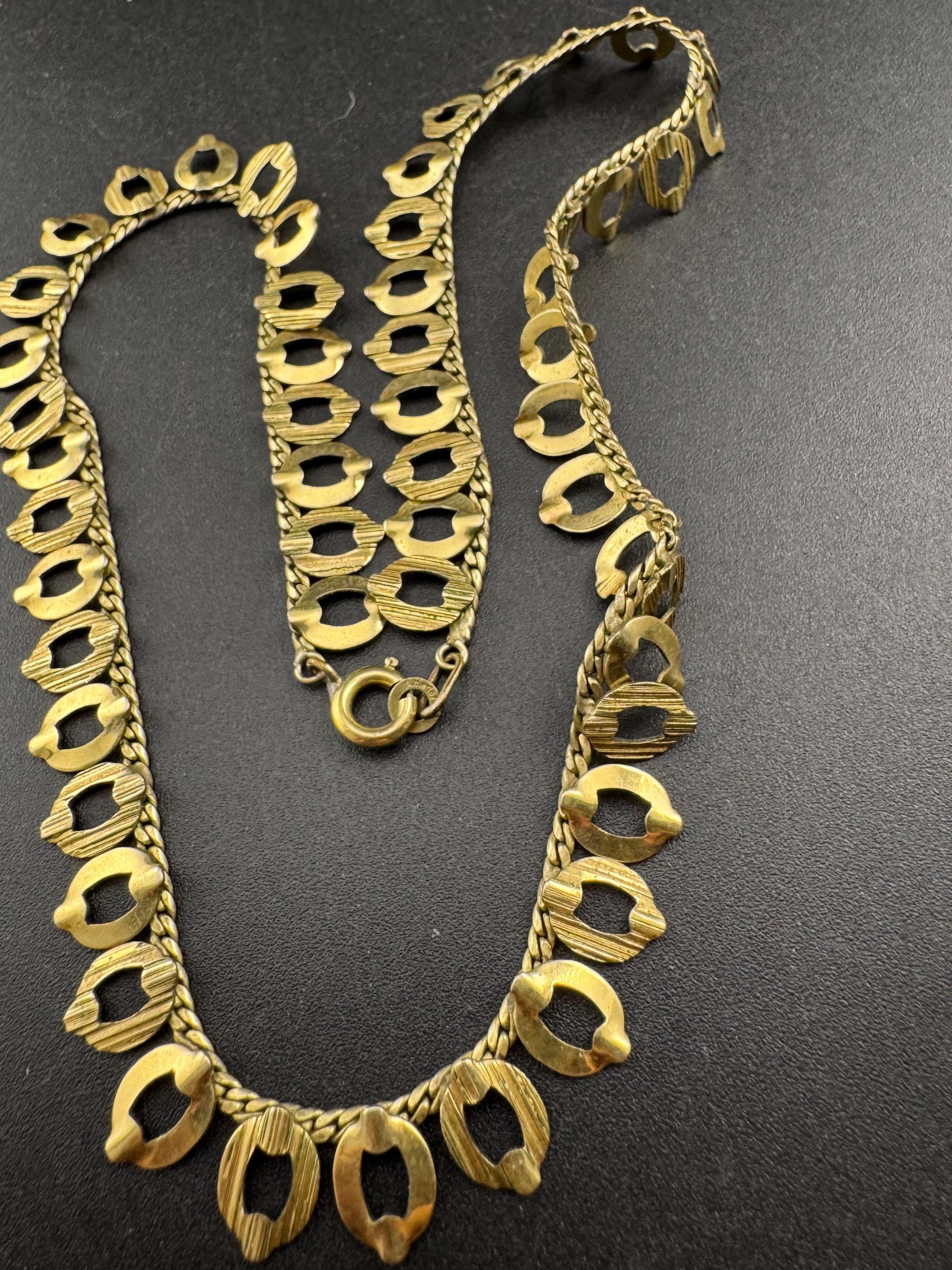 Amerkinaner A*D German Gold plated necklace Choker, MODERNIST