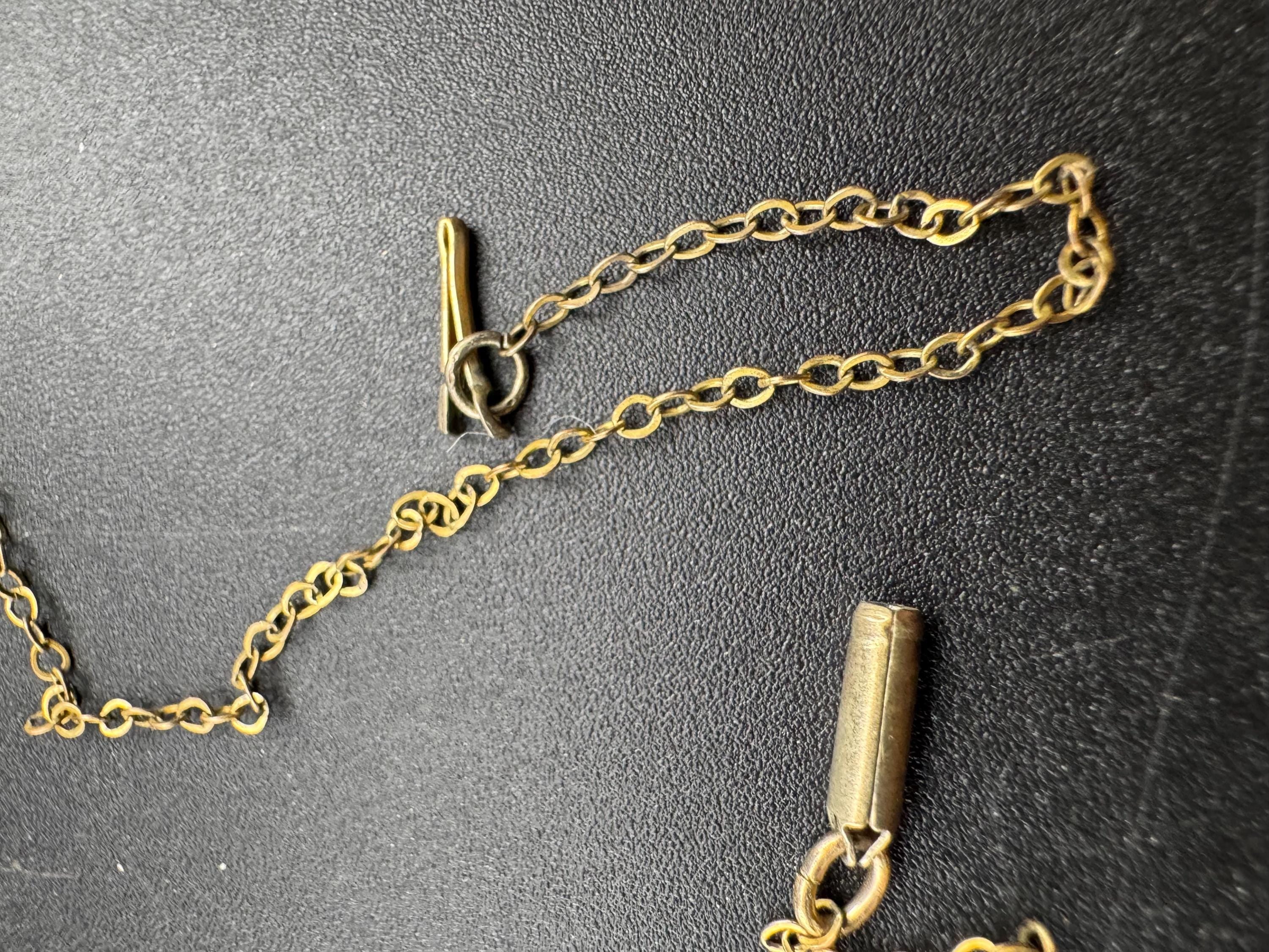 Antique rolled gold amethyst purple pendant necklace