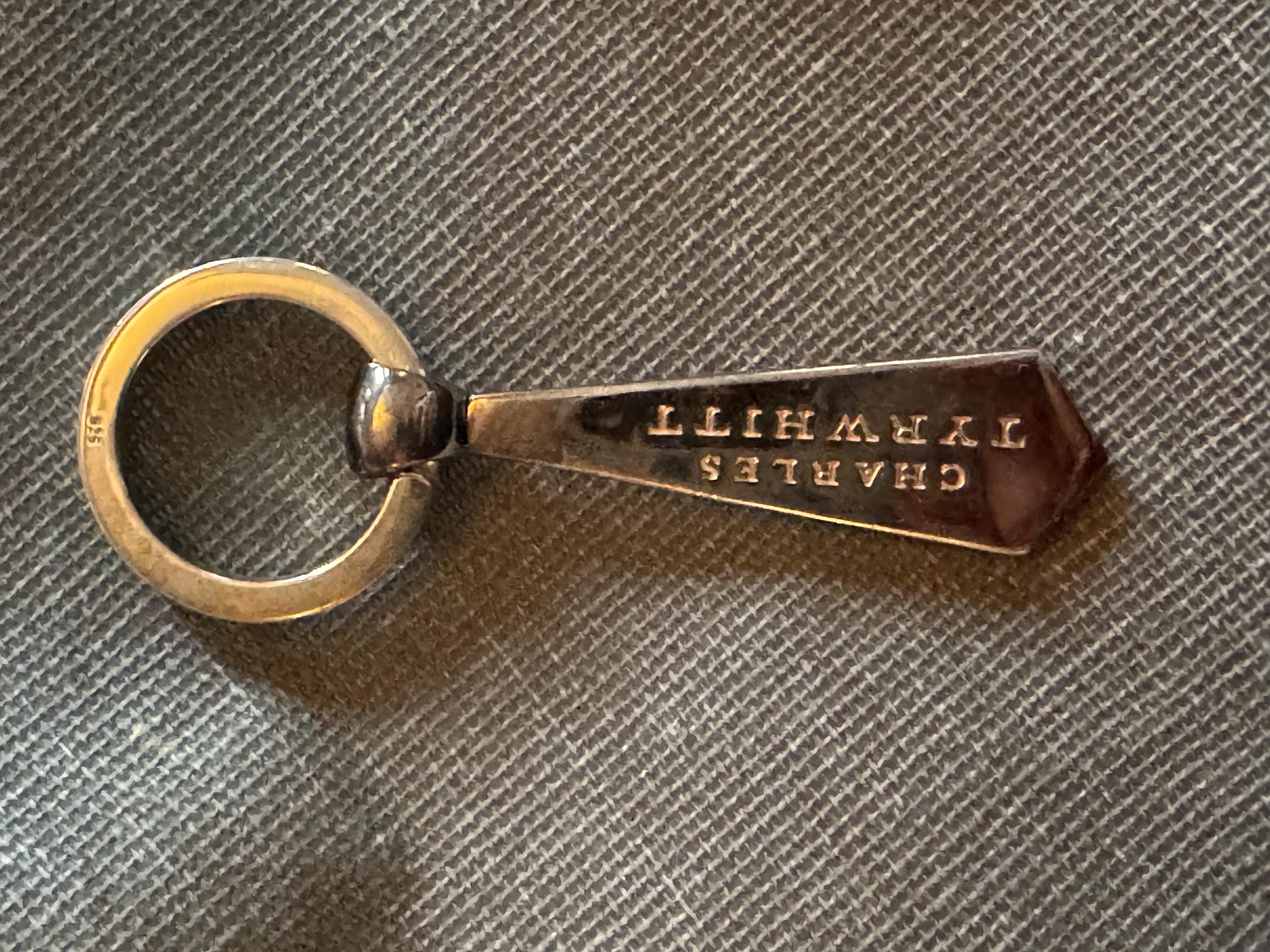 Charles Tyrwhitt hallmarked sterling silver novelty tie keyring , 28.3 grams