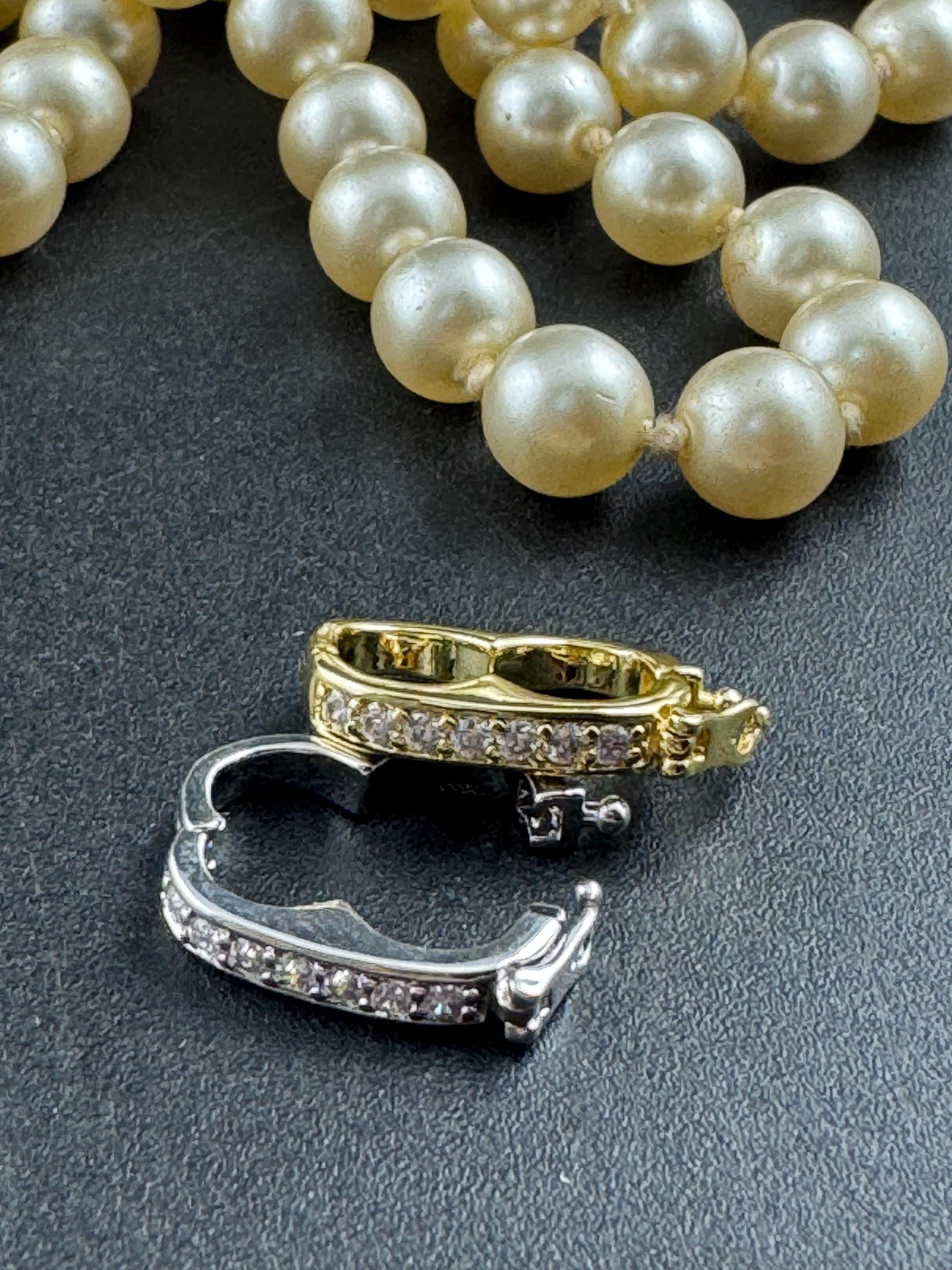 Necklace shortener for beaded necklaces, double up in Gold and silver tone with diamanté