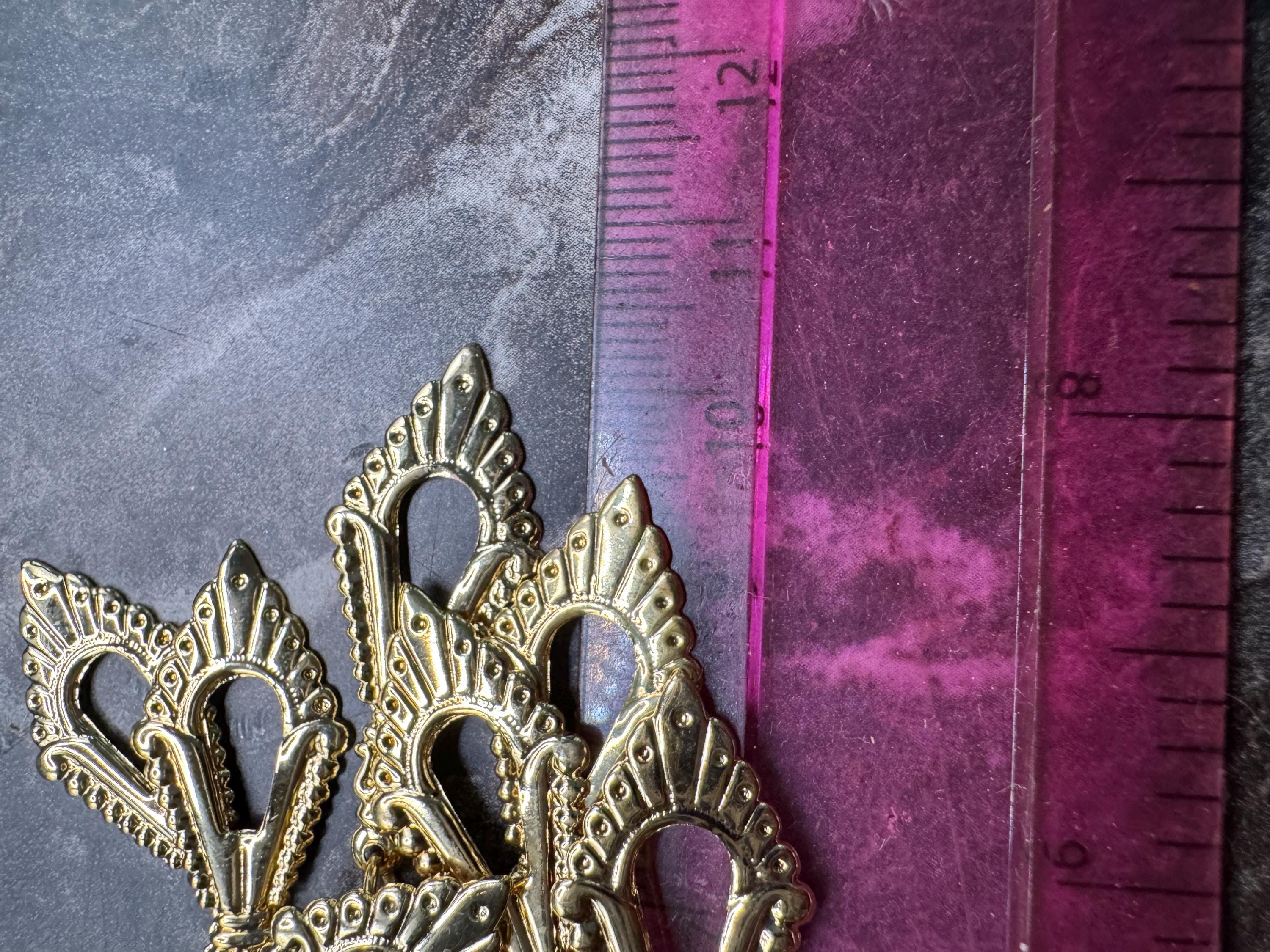 80s Oversized Heart Dangle Earrings, Deadstock