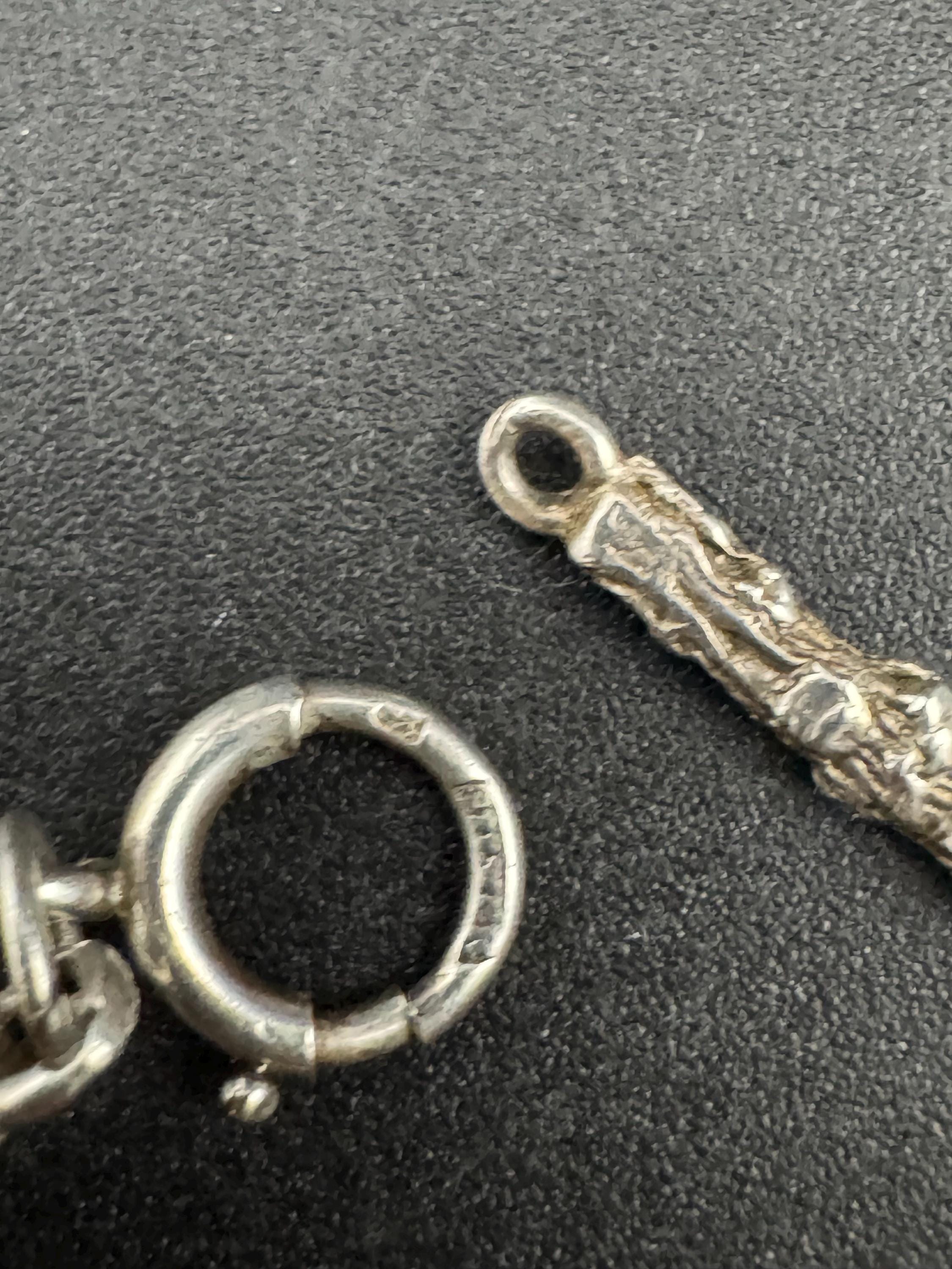 925 sterling silver brutalist panel link bracelet, 20cm long 19.3 grams