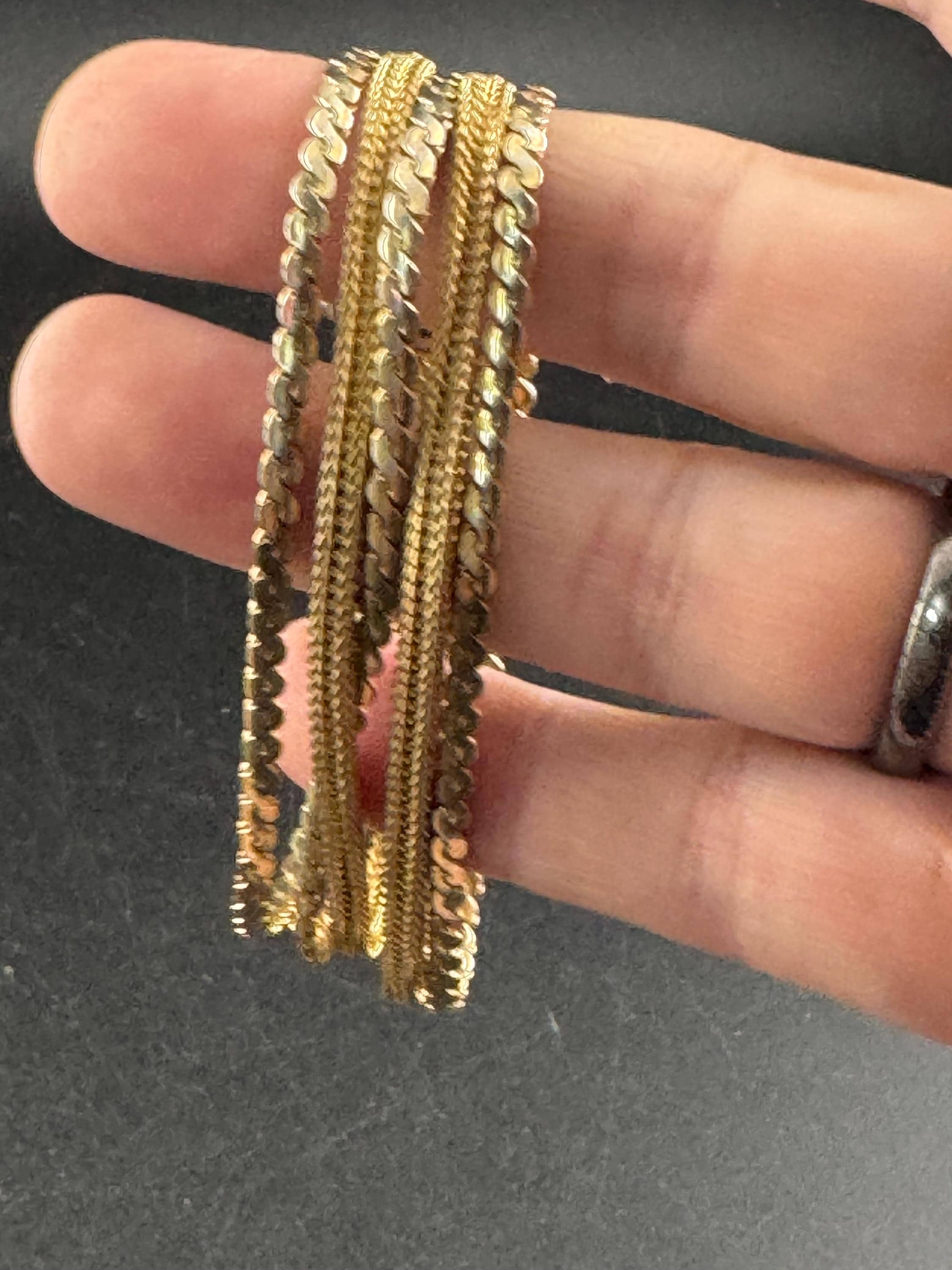 Grosse 1963 multistrand serpentine chain bracelet, signed 1960s