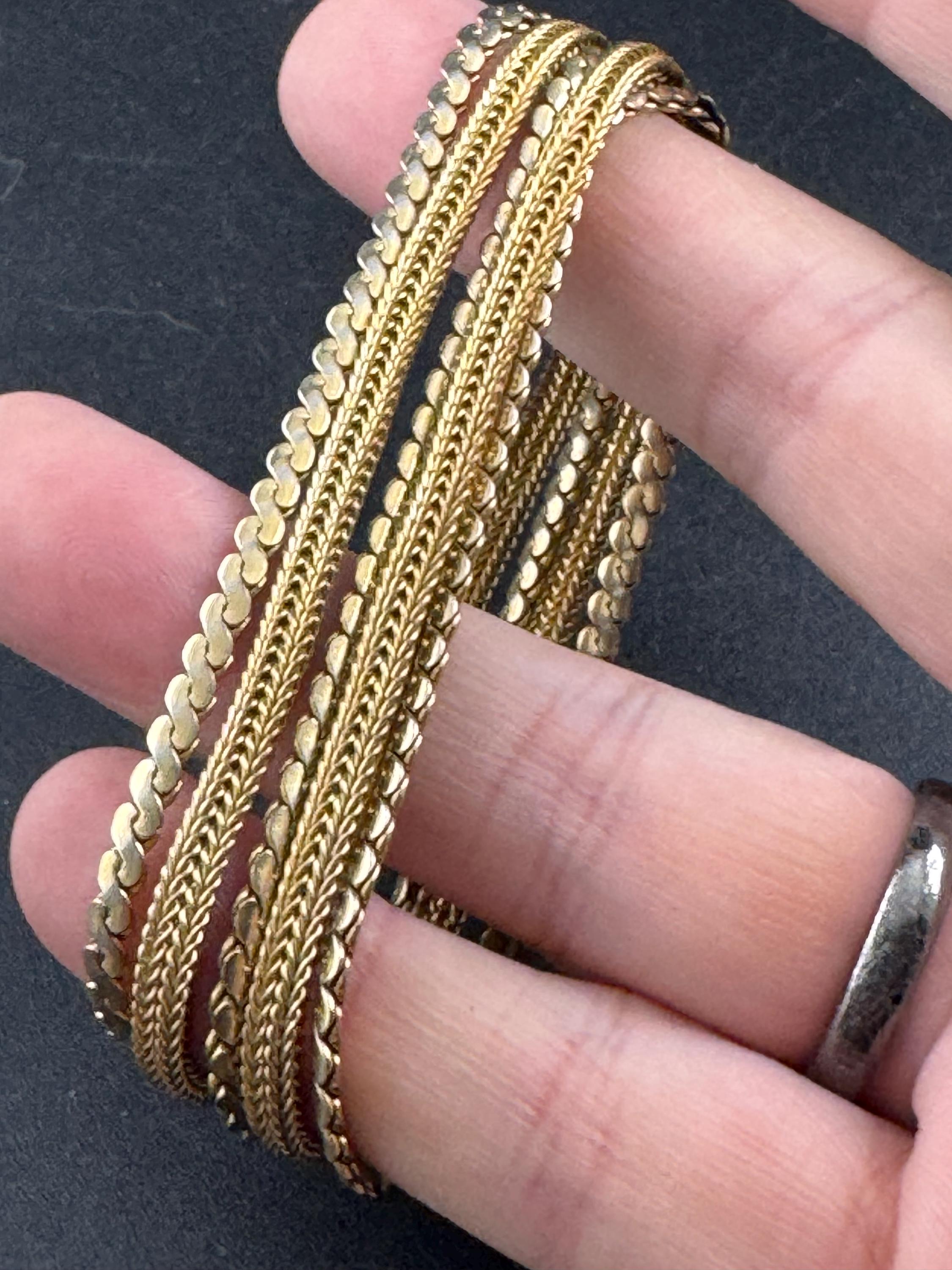 Grosse 1963 multistrand serpentine chain bracelet, signed 1960s