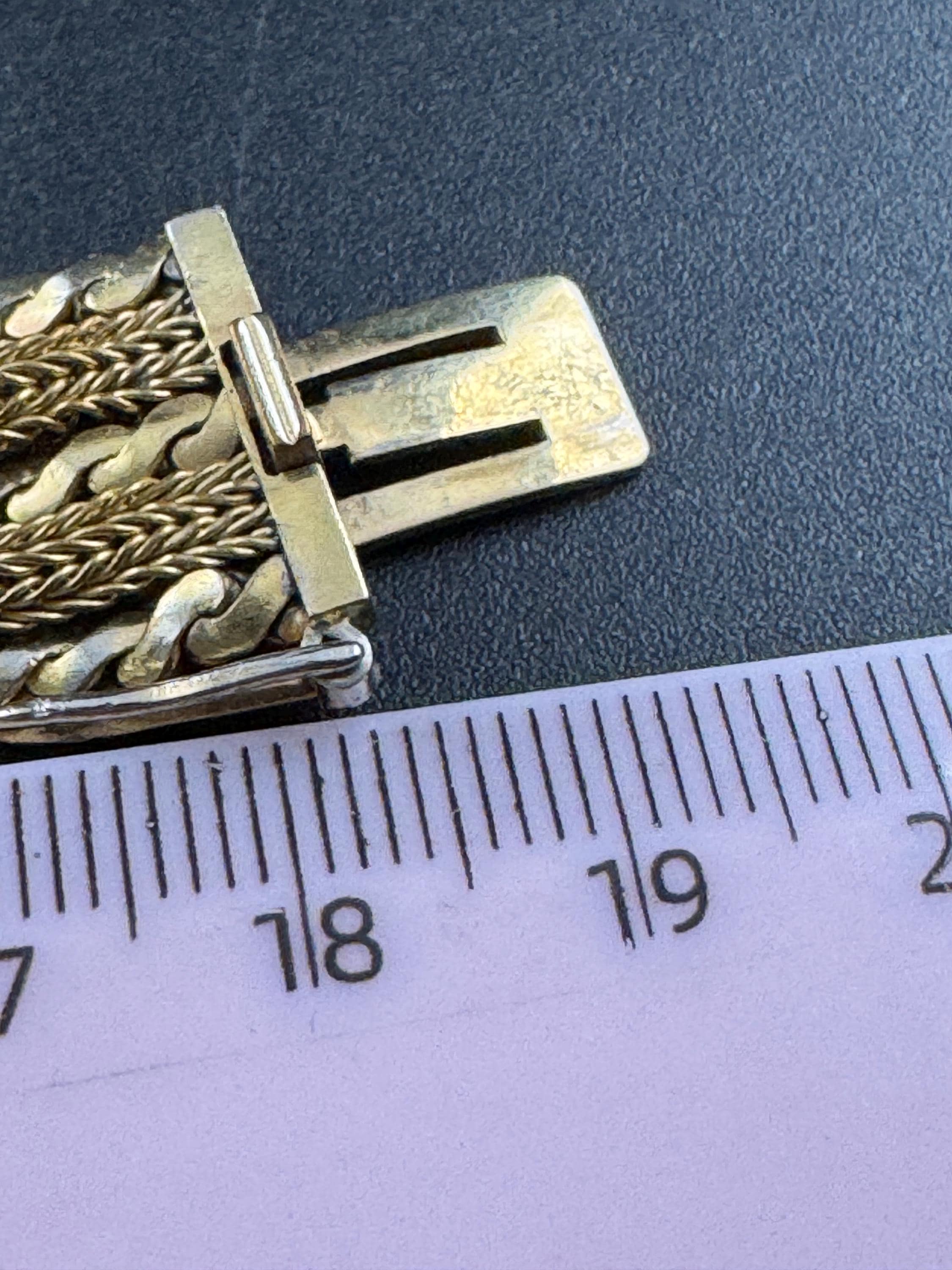 Grosse 1963 multistrand serpentine chain bracelet, signed 1960s