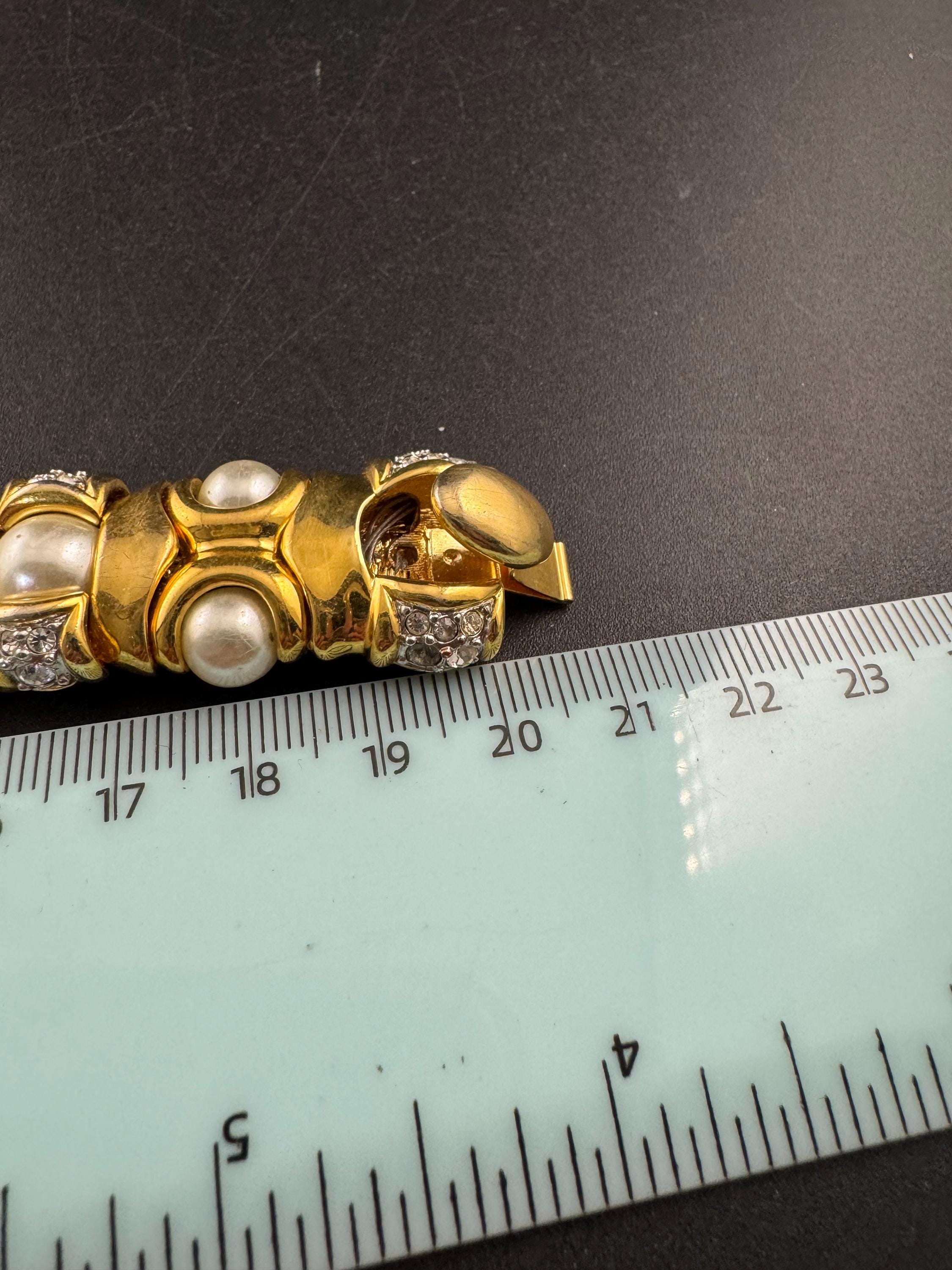 Cabouchon “legacy set” pearl jewellery set, choker and bracelet 90s