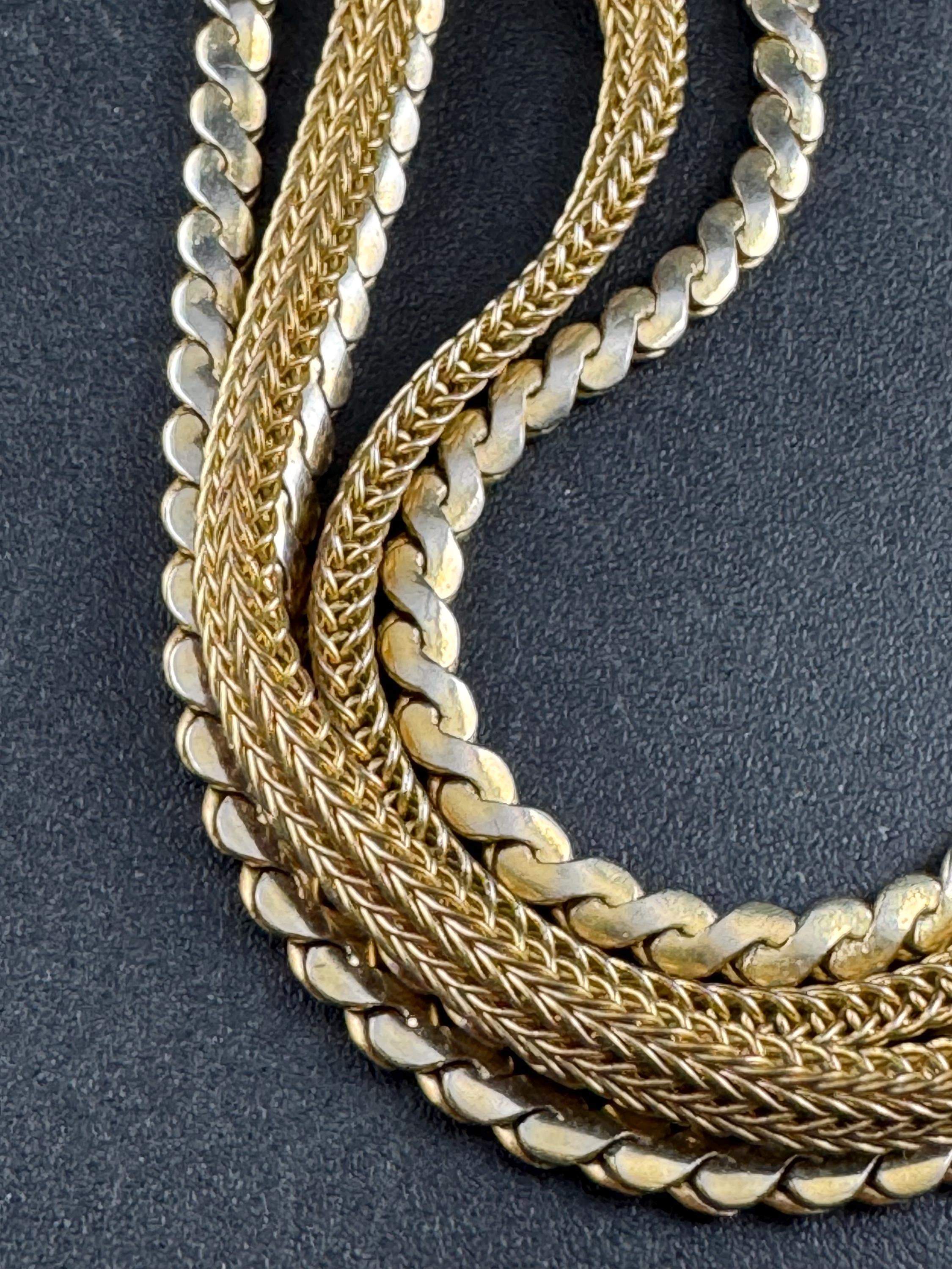 Grosse 1963 multistrand serpentine chain bracelet, signed 1960s