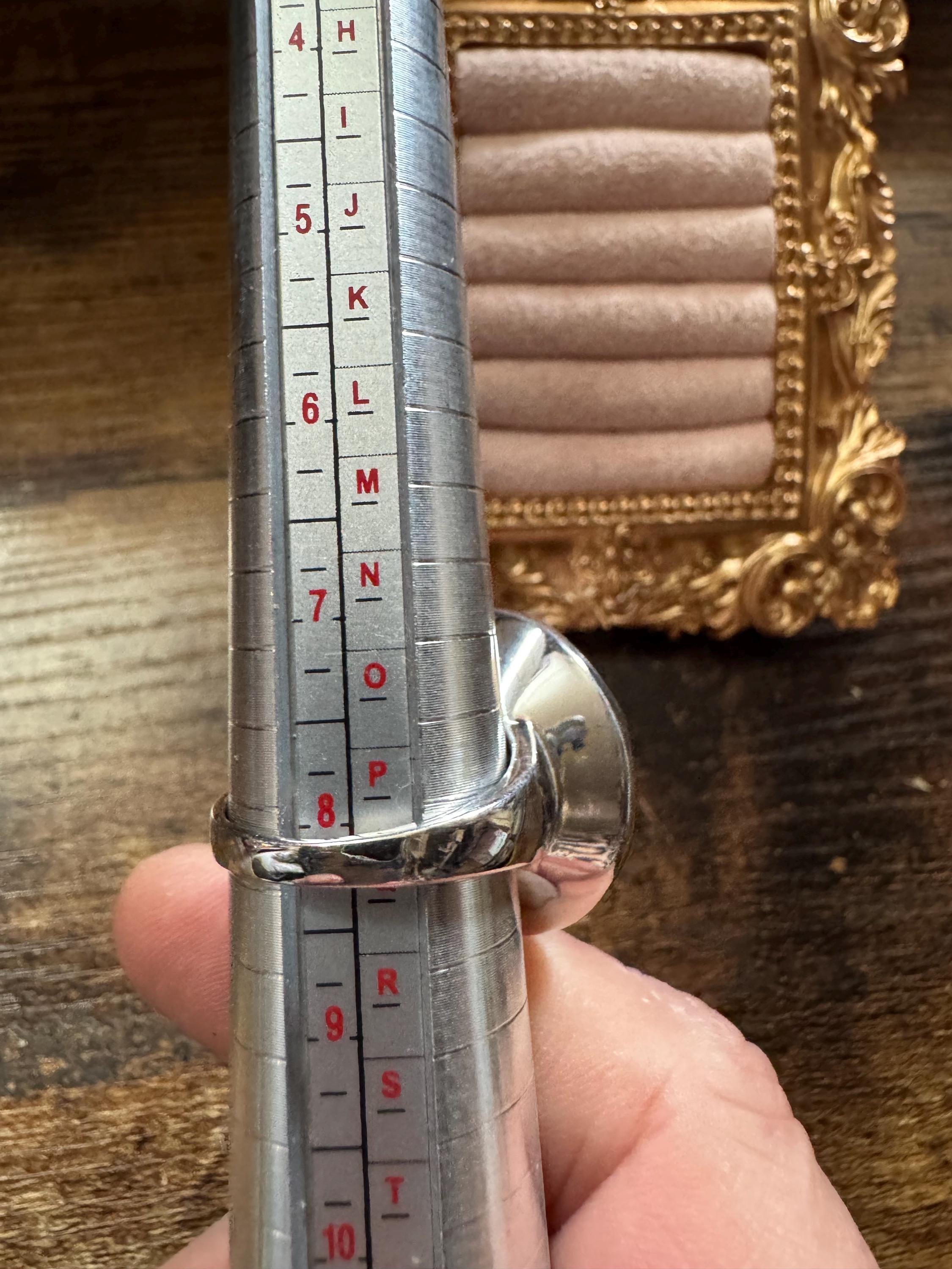 Size P.5 925 octagon big silver ring, Sterling modernist