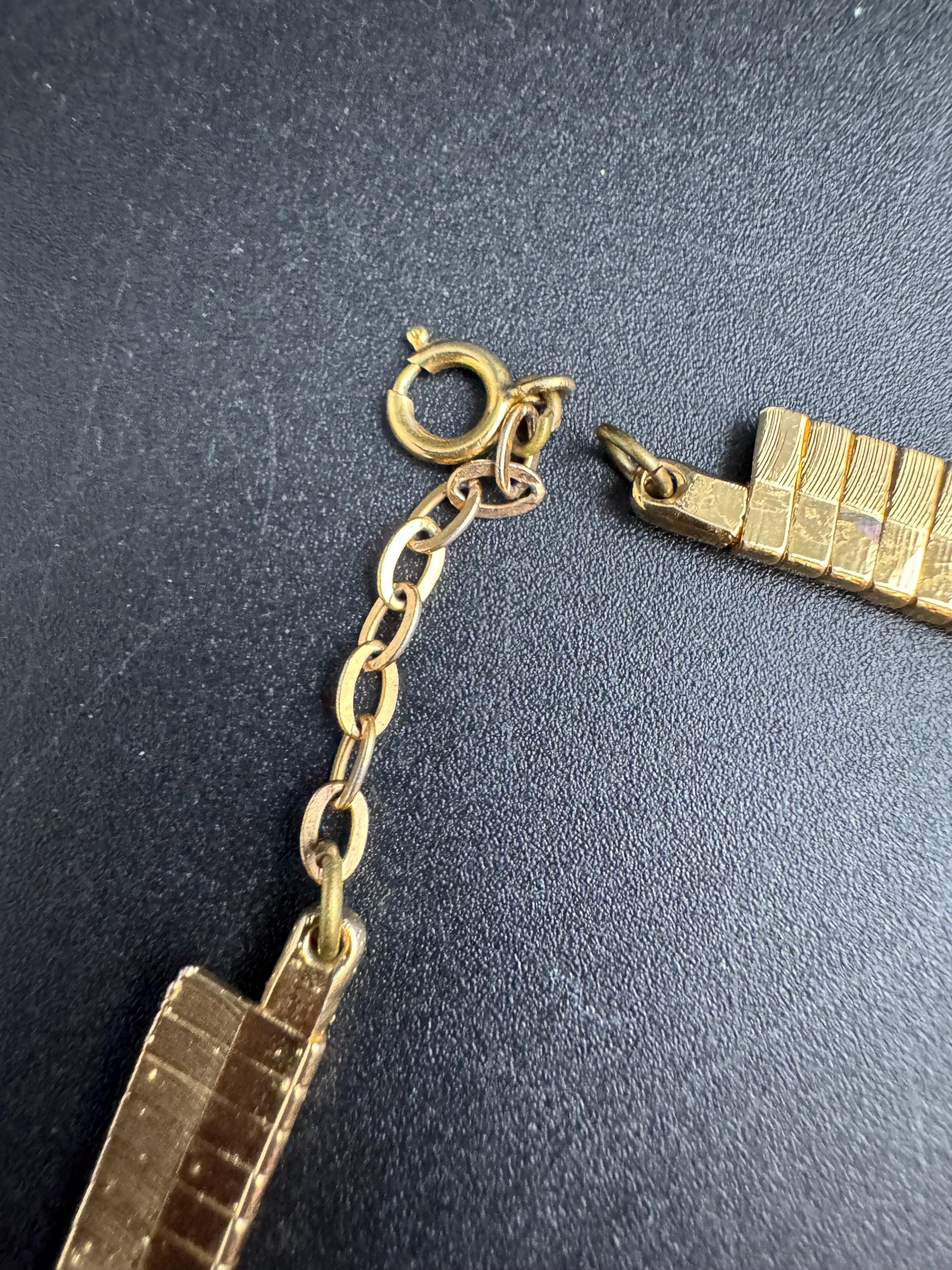 Egyptian wide gold choker necklace, cleopatra fringed style vintage