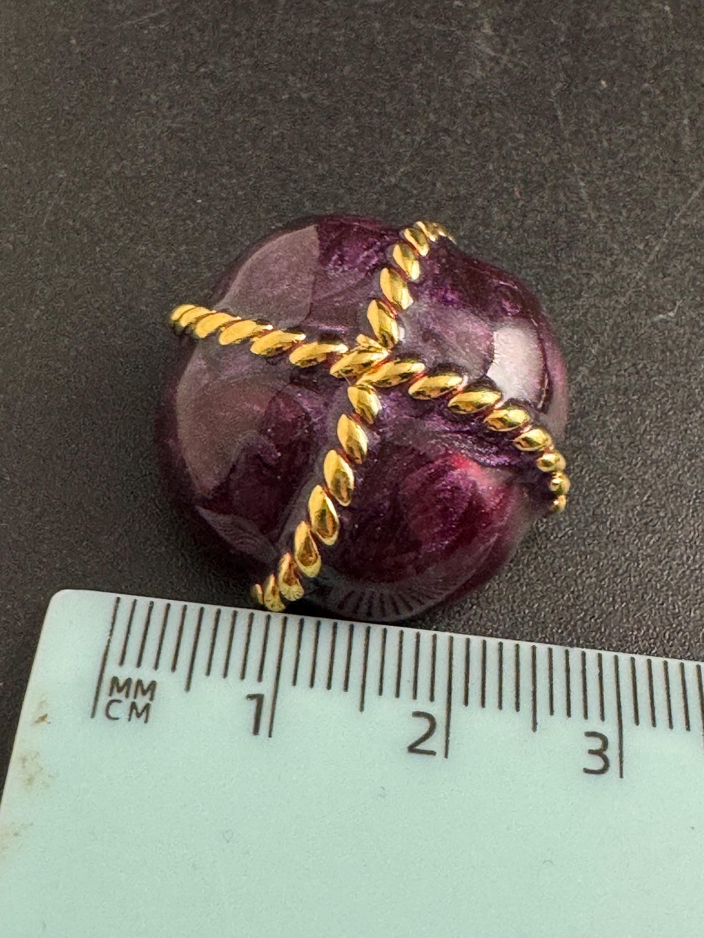 Purple Enamel Clip On Earrings: jaques vert vintage gold plated