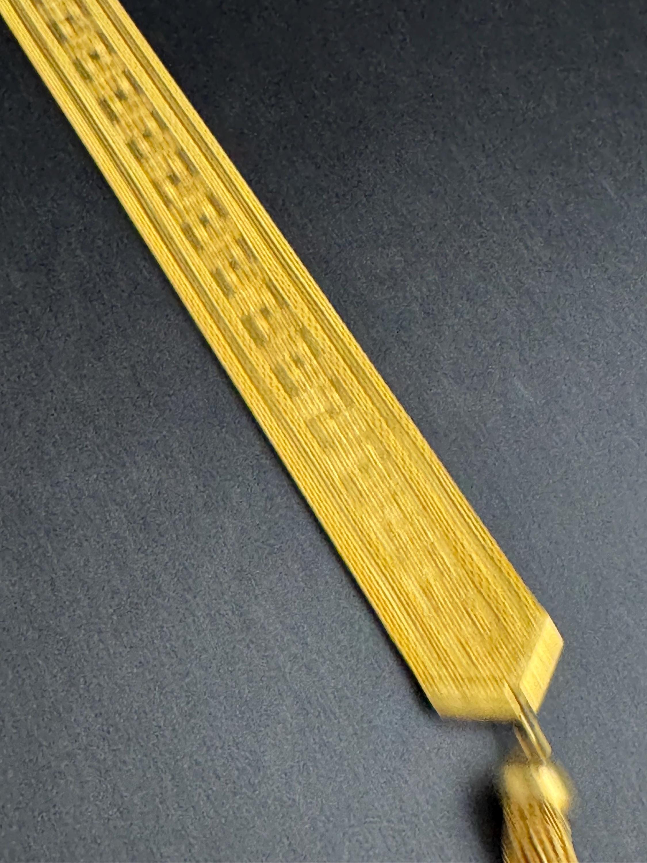 GREEK KEY gold mesh tassel bracelet, turquoise blue cabochons vintage 1970s