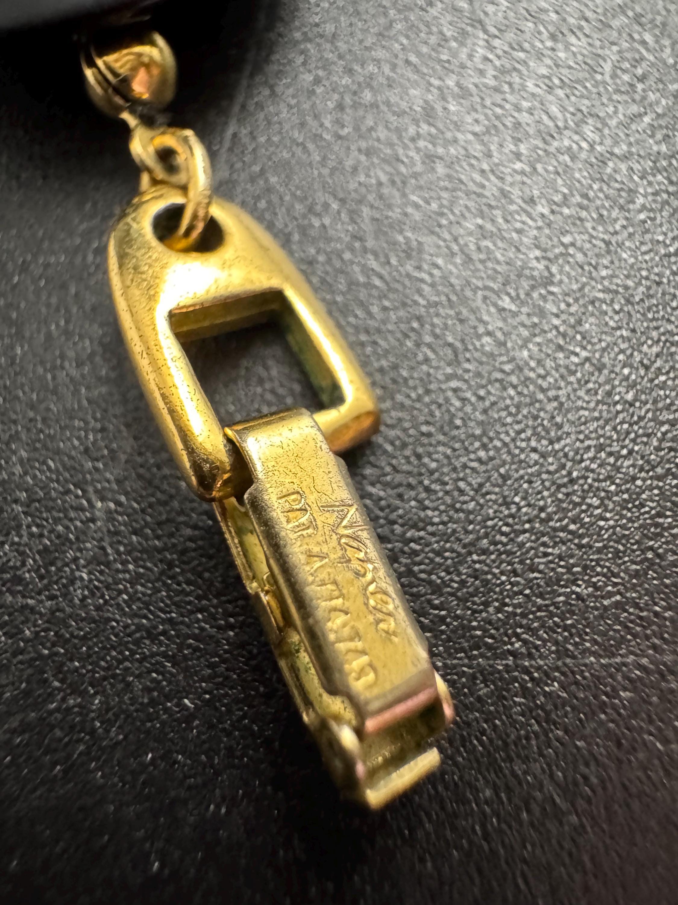 Napier black and gold disc necklace, vintage acrylic beaded choker signed