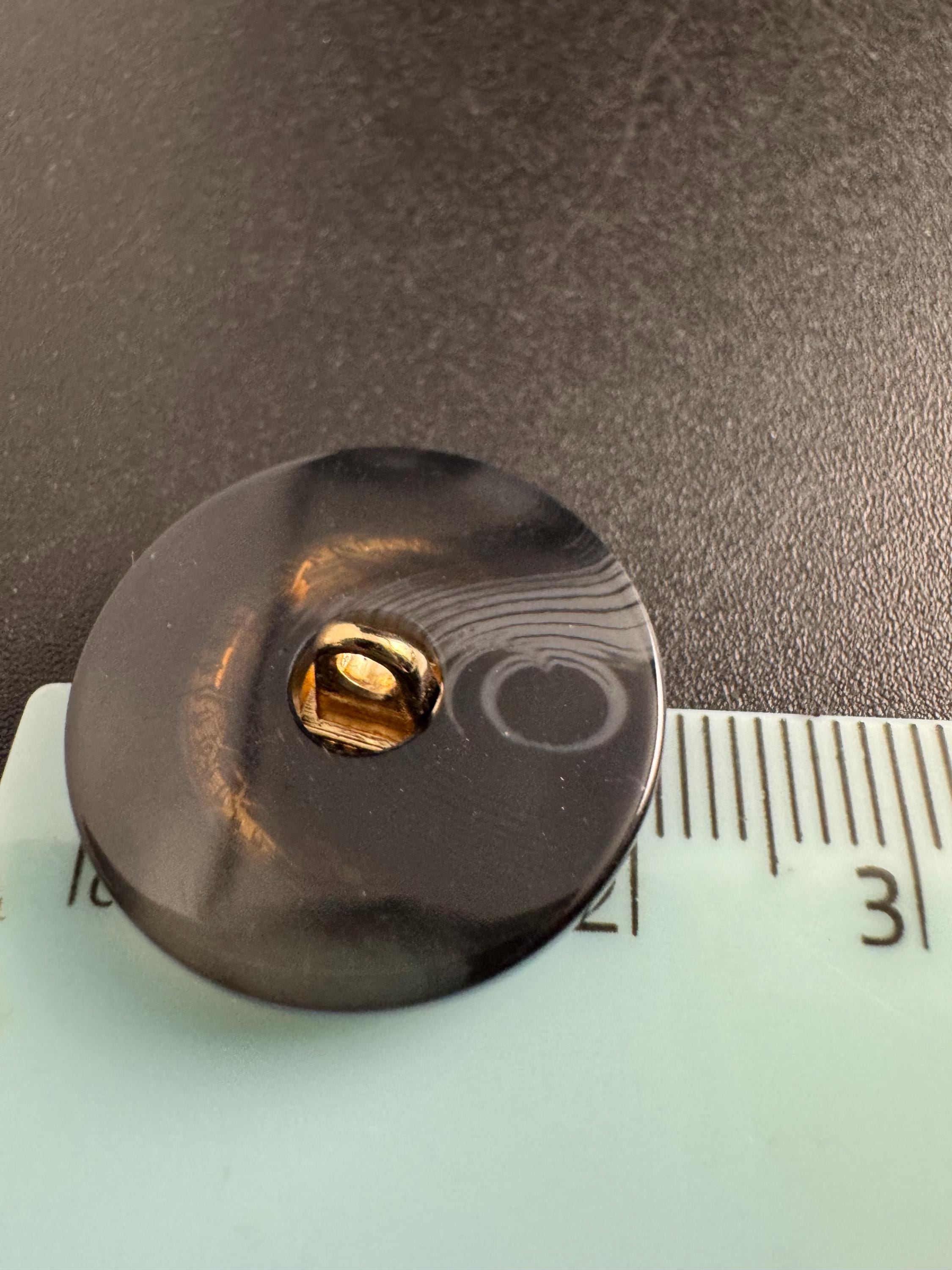 Gold Coin Tortoiseshell Acrylic Buttons, Sizes 21-34mm