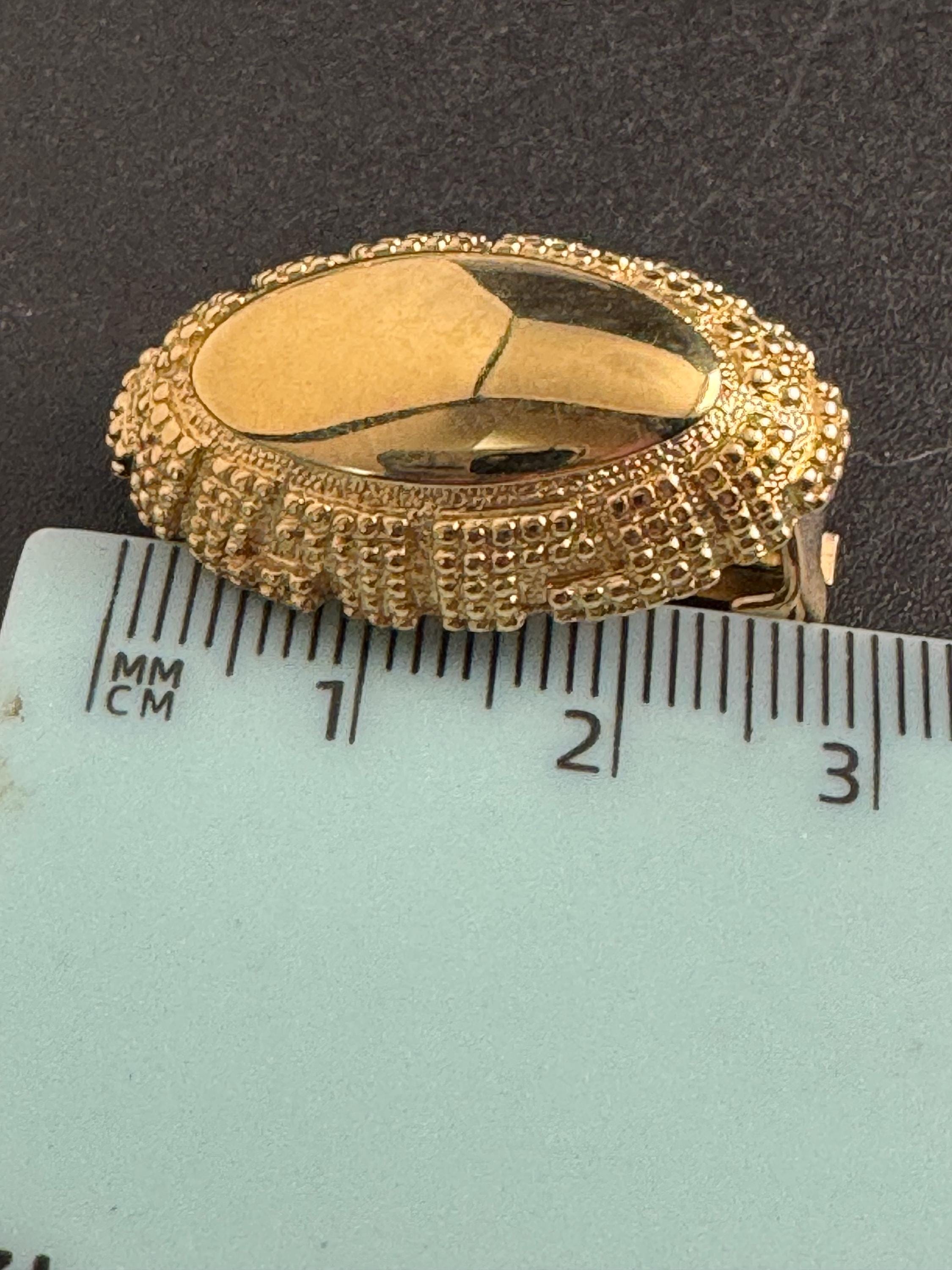 Grosse gold plated clip on earrings, unused vintage stock designer and fully signed