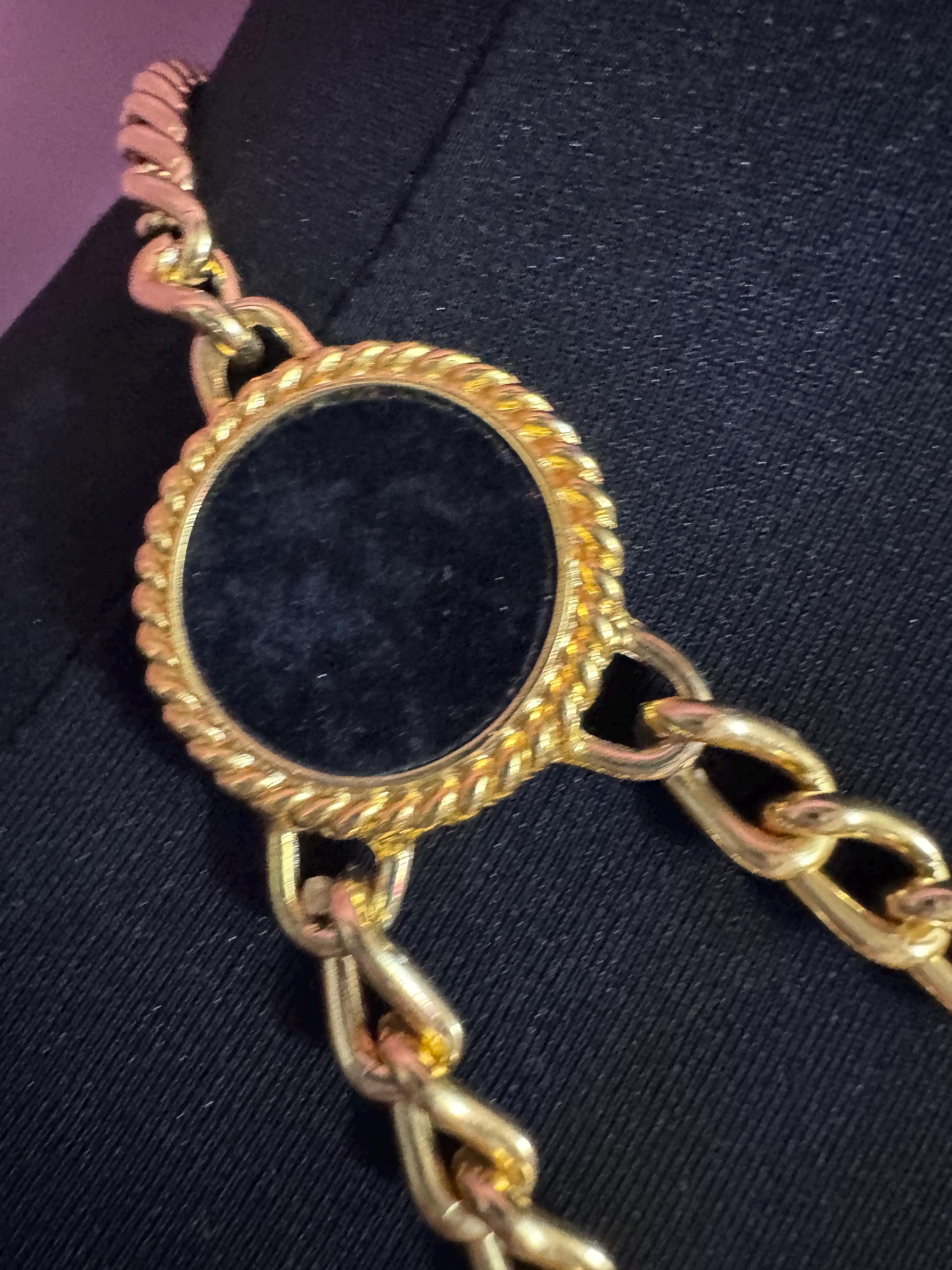 gold black layered chain belt, fits 74 to 100cm vintage fashion