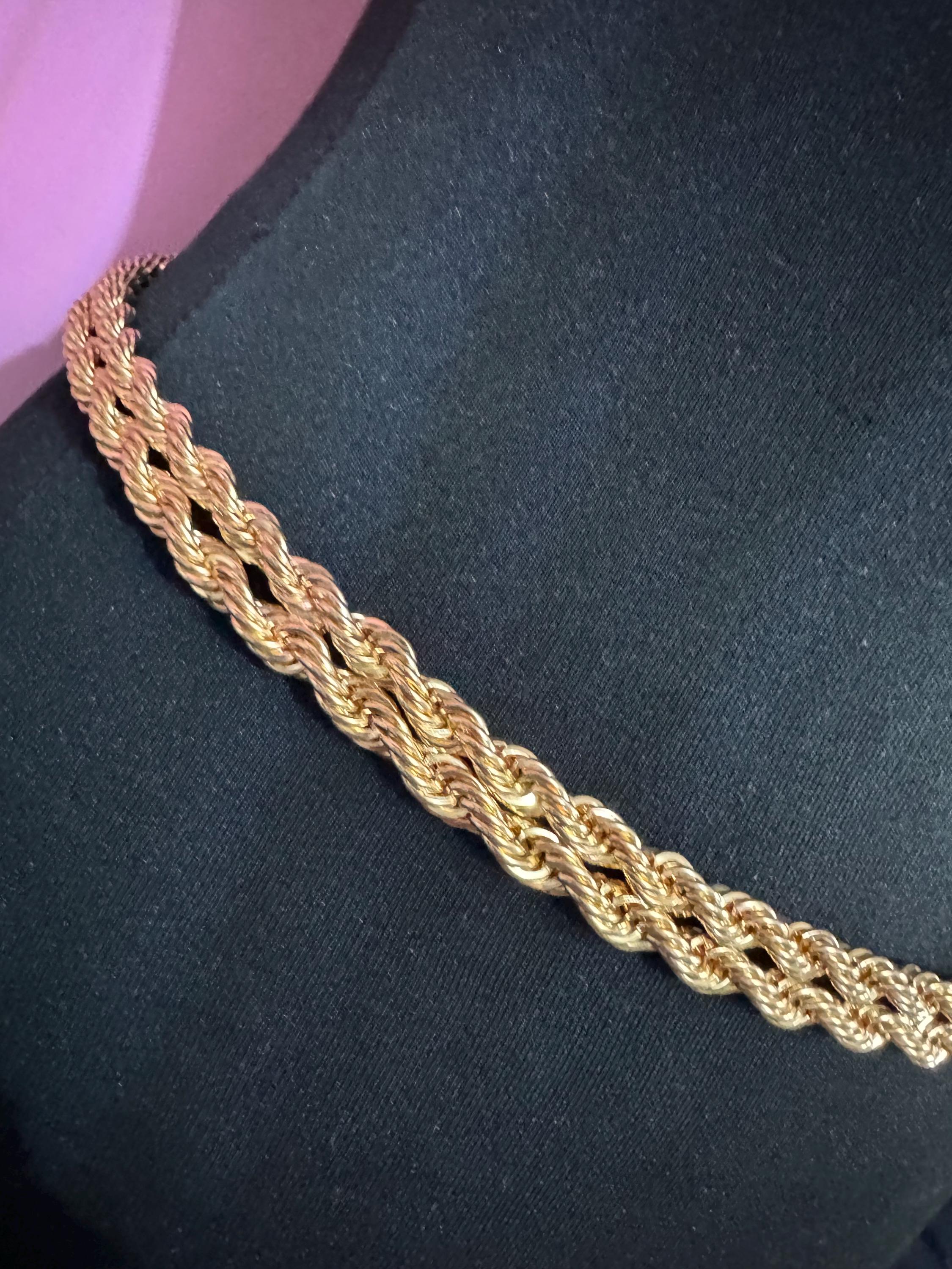 Thick double rope chain belt, fits 86 to 112cm vintage fashion