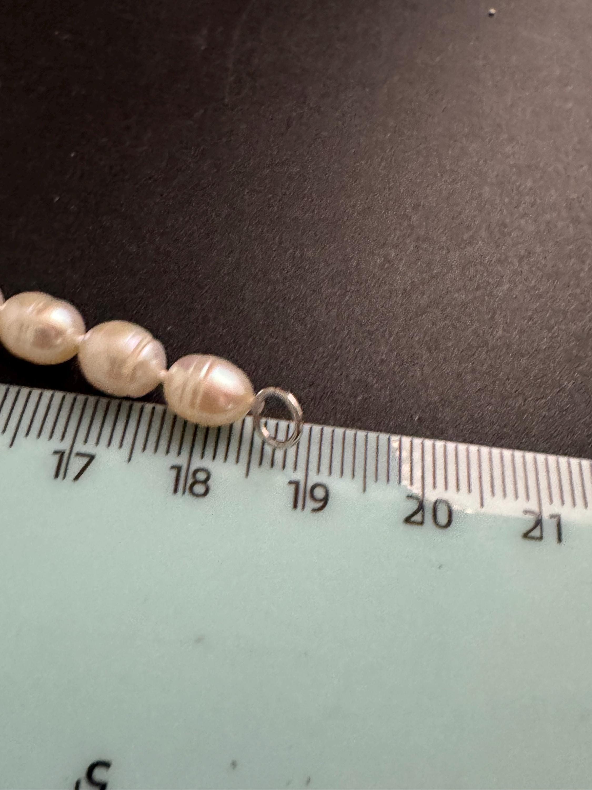 925 freshwater pearl beaded bracelet, 19cm sterling silver clasp