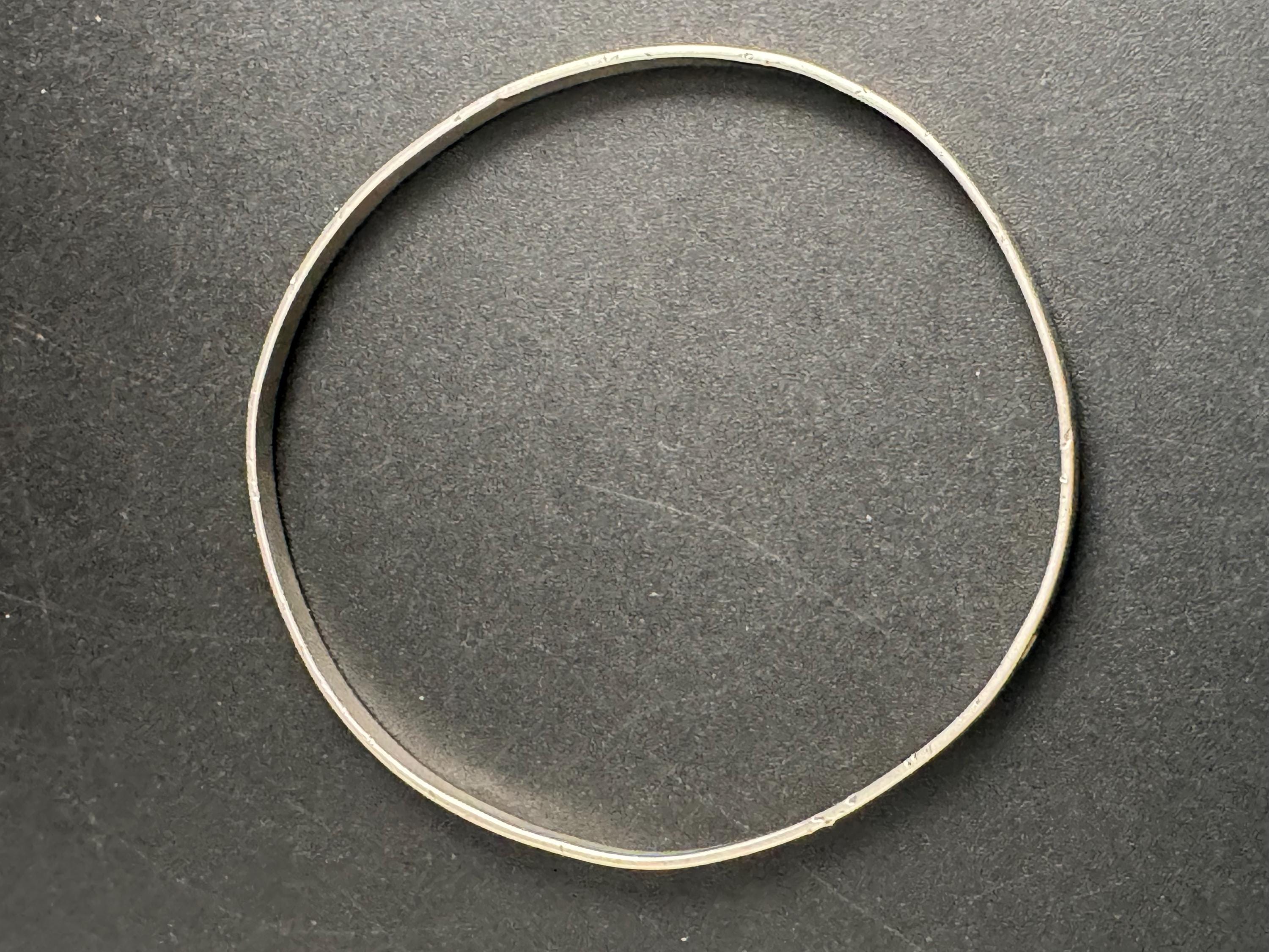 plain 925 round slim bangle, sterling silver 10.3 grams 7cm