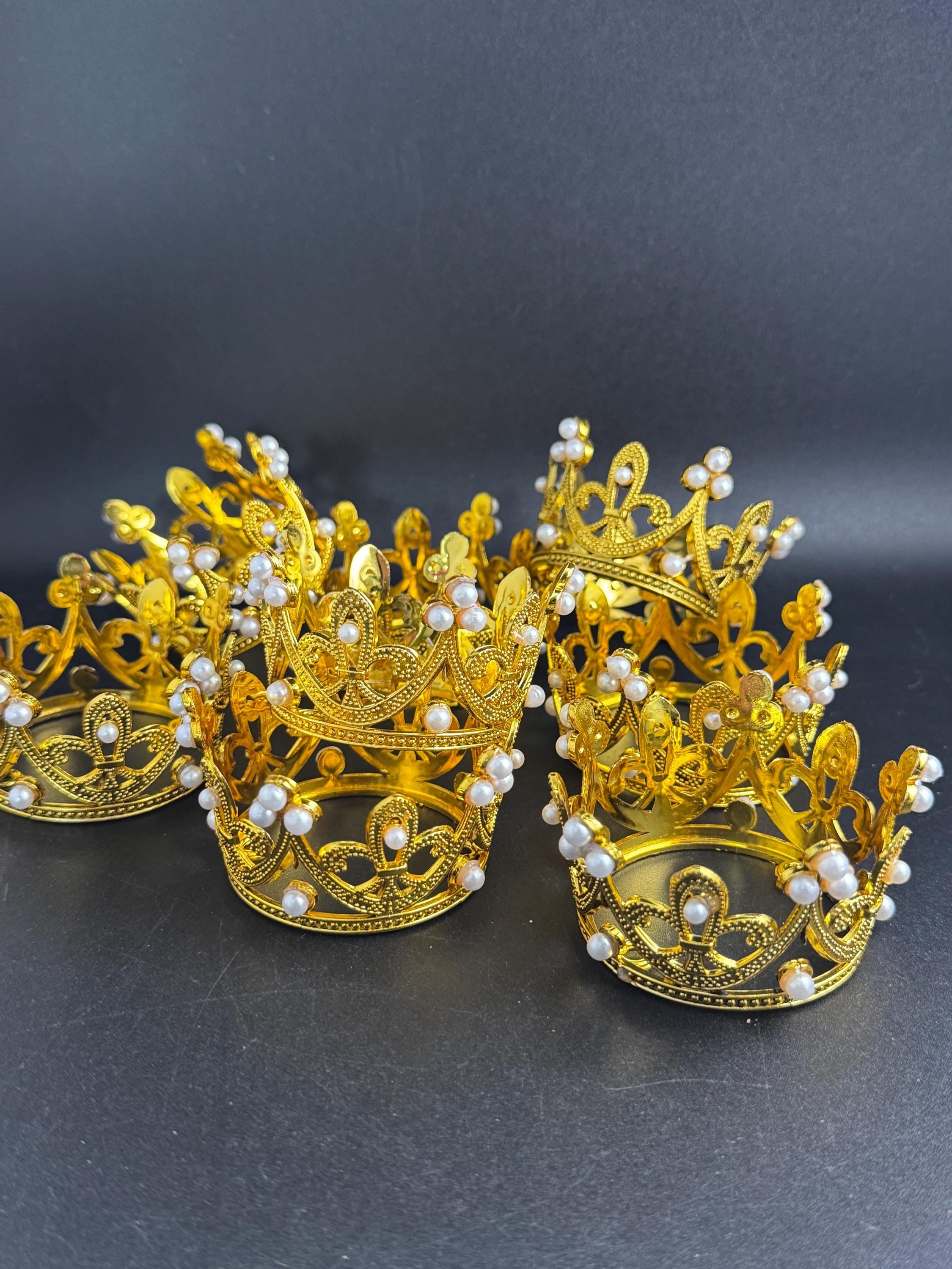 Royal crown cake decorations, cupcake toppers , princess party cakes