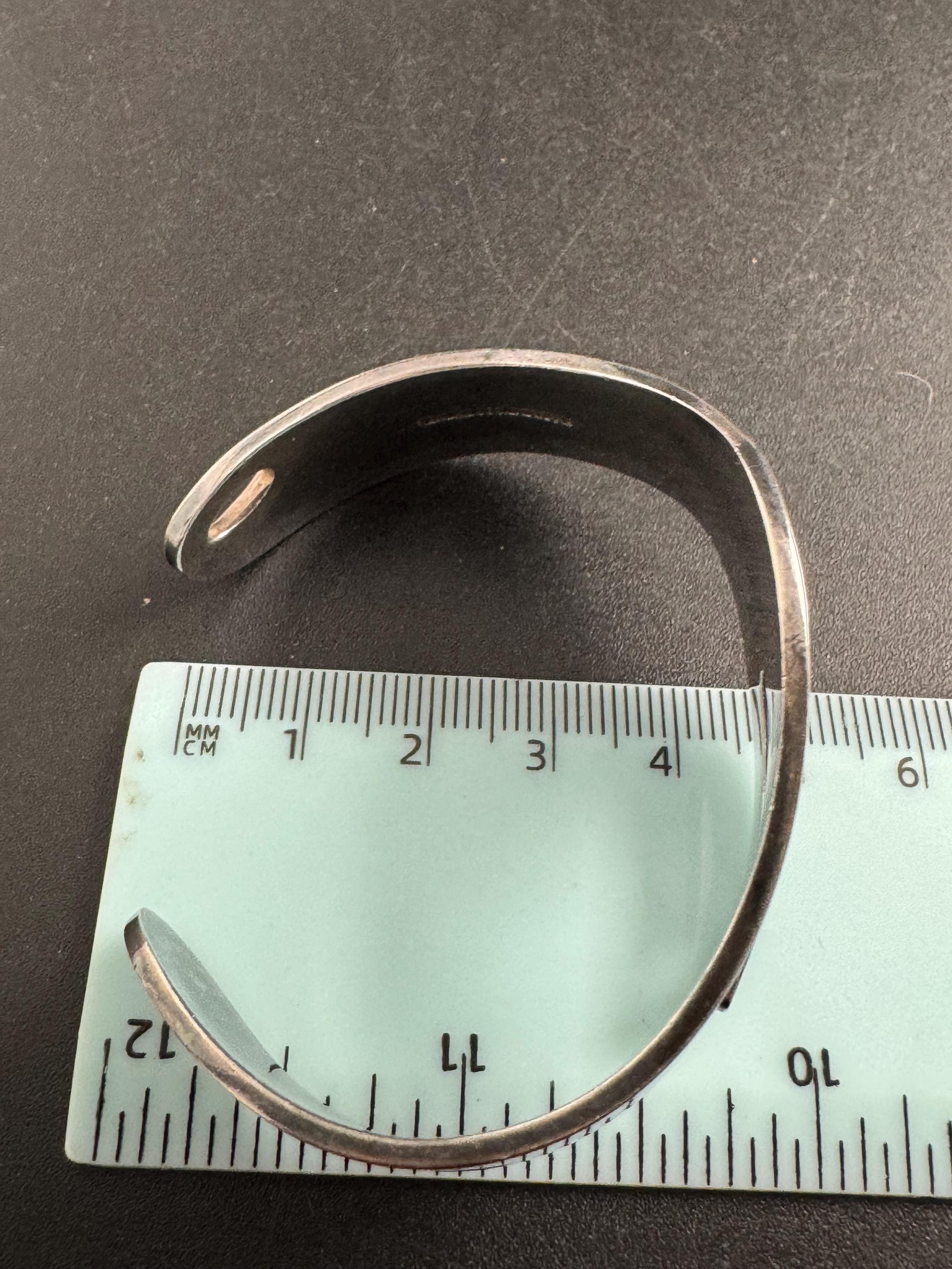 Newbridge Silverware abstract Bangle: signed jewellery Modernist Design